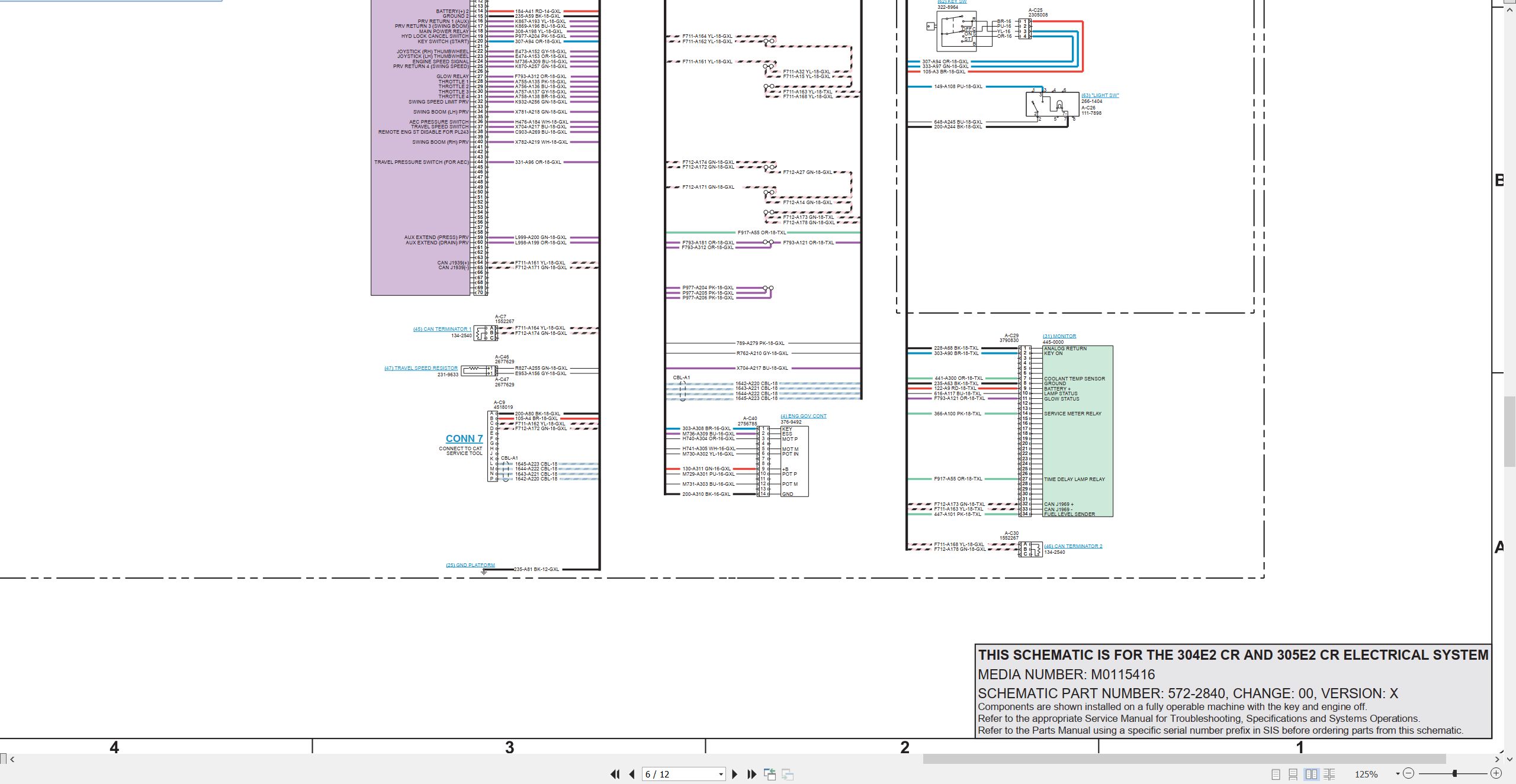 CAT Mini Hydraulic Excavator 304E2 CR Electrical Hydraulic Schematic (2)