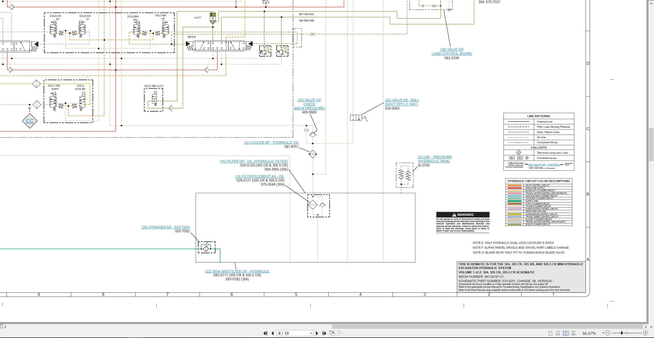 CAT Mini Hydraulic Excavator 305 CR Electrical Hydraulic Schematic (3)