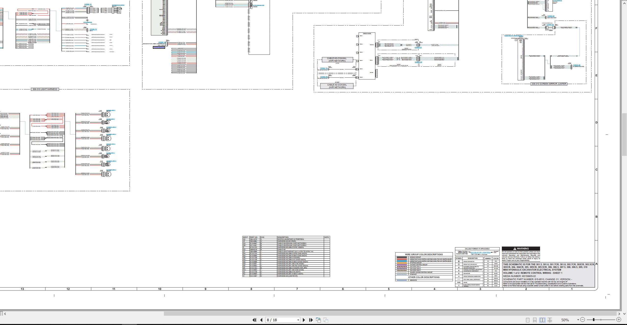 CAT Mini Hydraulic Excavator 305 Electrical Schematic (2)