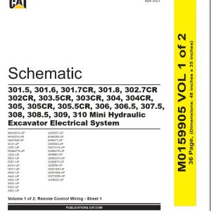 CAT Mini Hydraulic Excavator 305.5CR Electrical Schematic (1)