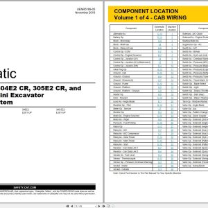 CAT Mini Hydraulic Excavator 305.5E2 CR Electrical Hydraulic Schematic (1)