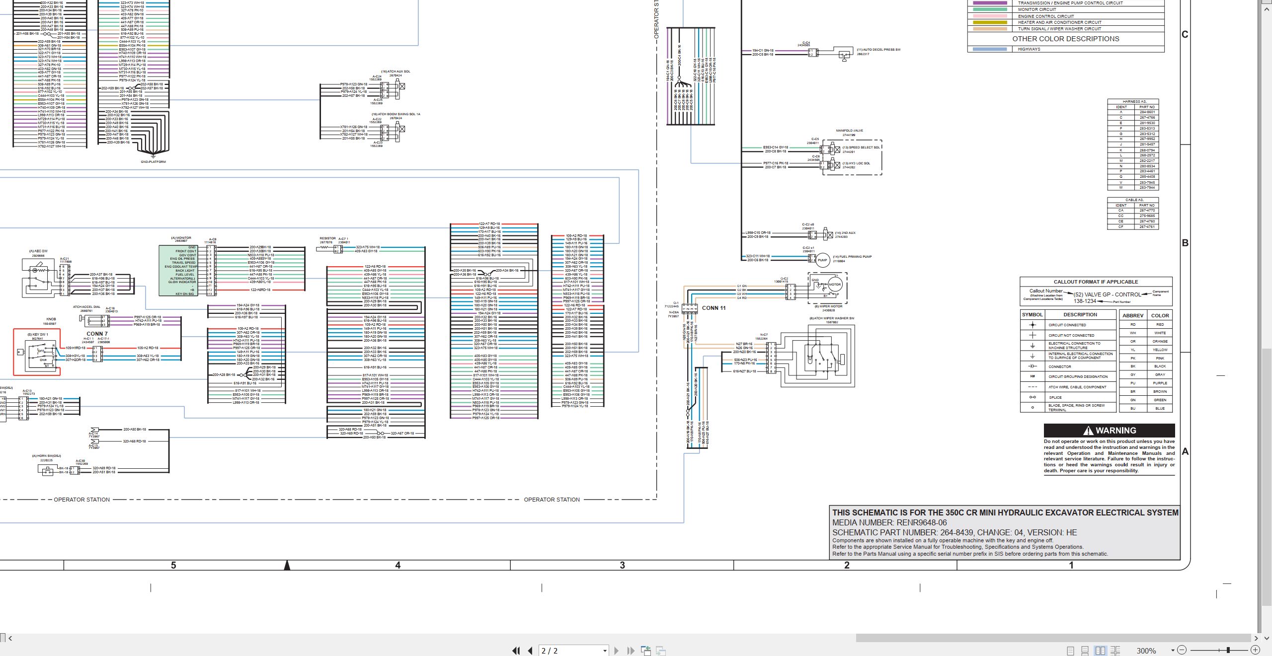 CAT Mini Hydraulic Excavator 305C CR Electrical Hydraulic Schematic (2)