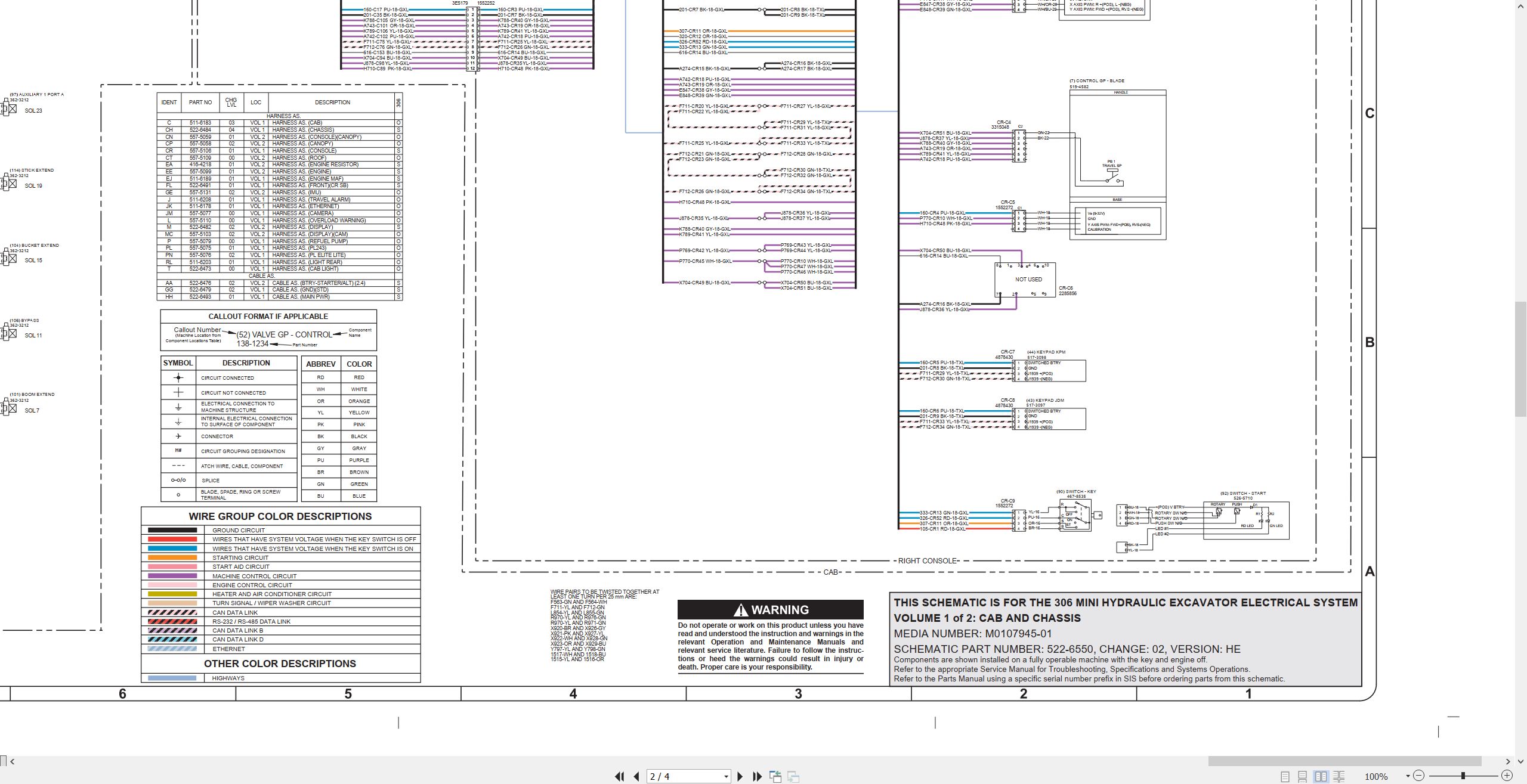 CAT Mini Hydraulic Excavator 306 Electrical Hydraulic Schematic (2)