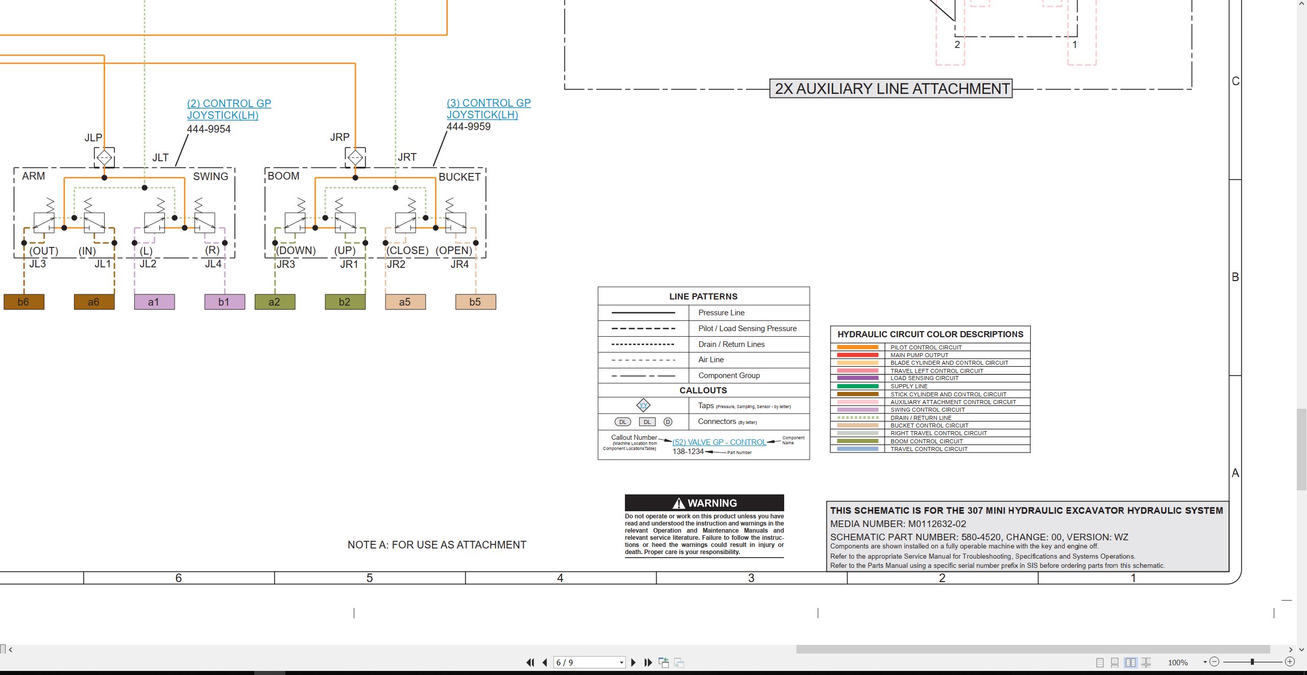 CAT Mini Hydraulic Excavator 307 Electrical Hydraulic Schematic (3)