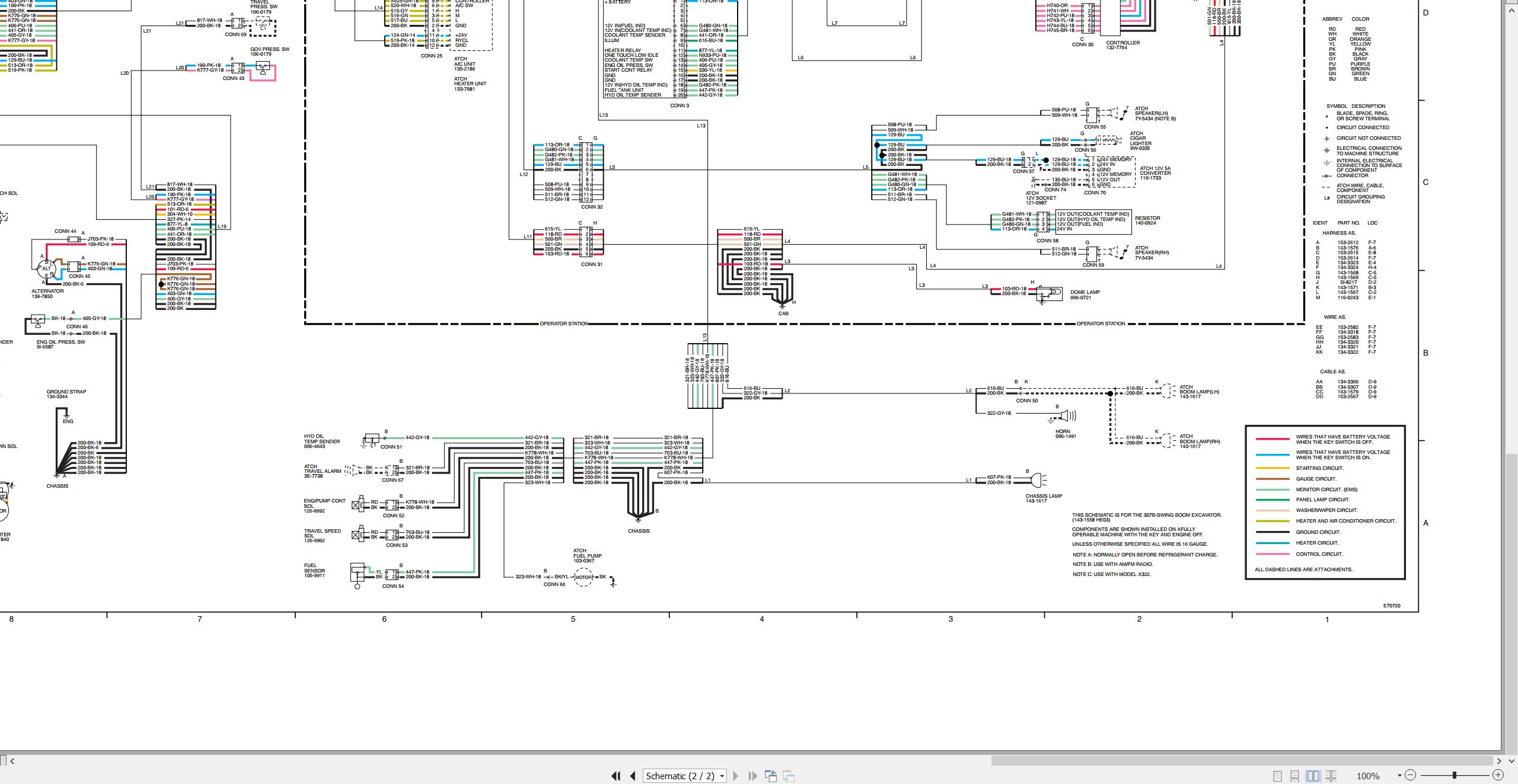 CAT Mini Hydraulic Excavator 307B Electrical Hydraulic Schematic (2)