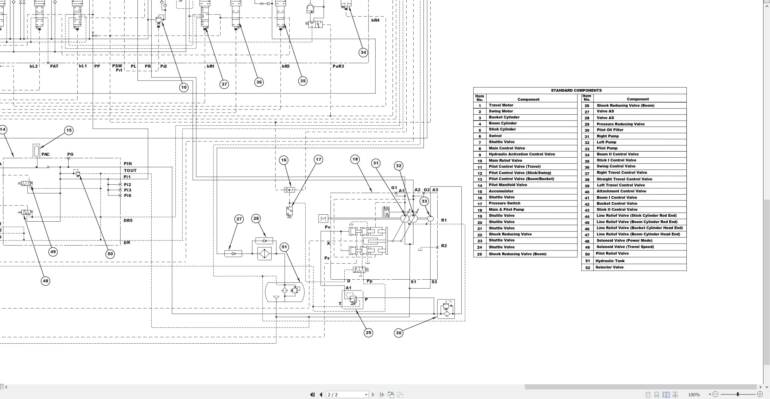 CAT Mini Hydraulic Excavator 307B Electrical Hydraulic Schematic (3)