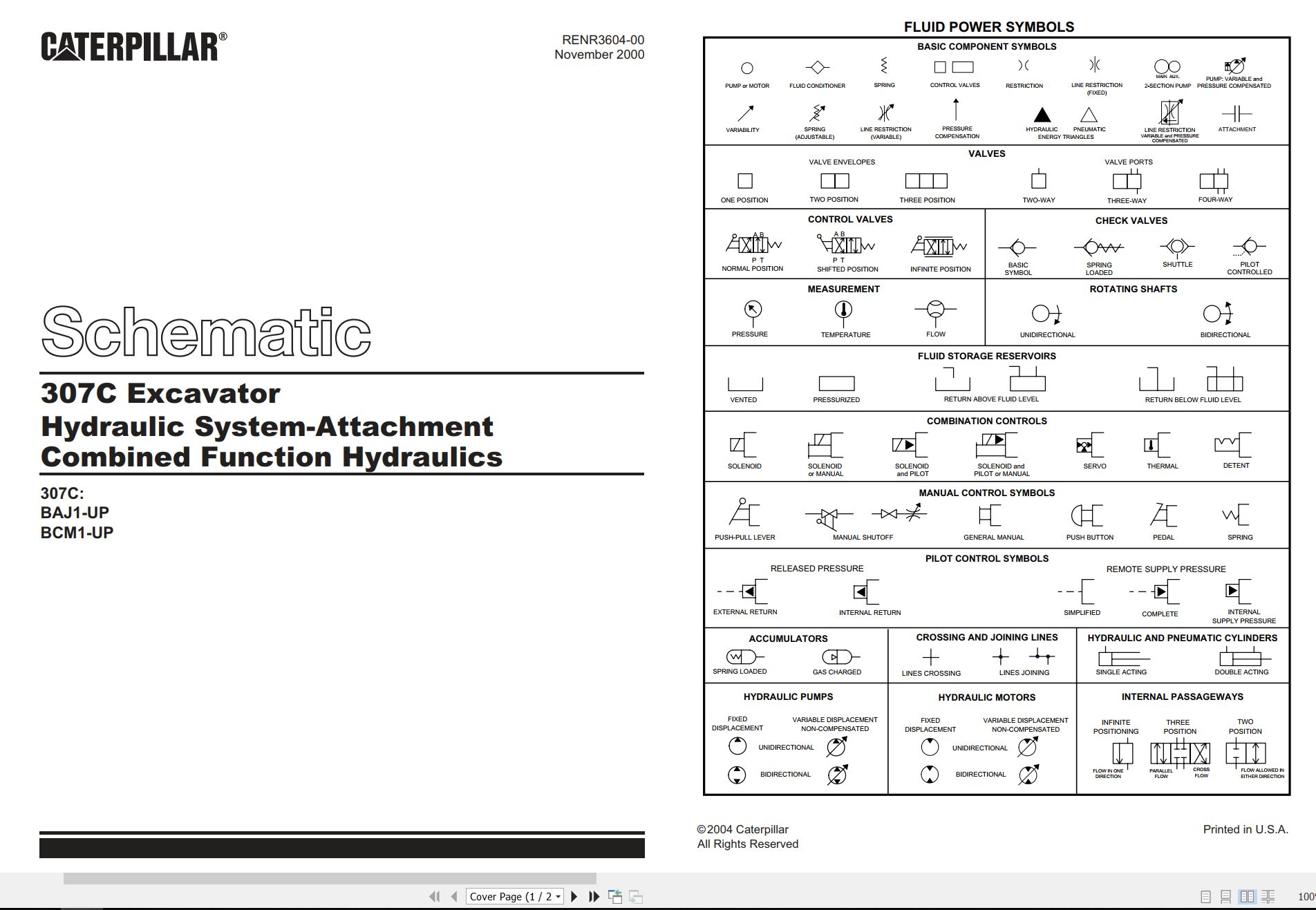 CAT Mini Hydraulic Excavator 307C Hydraulic Schematic (1)
