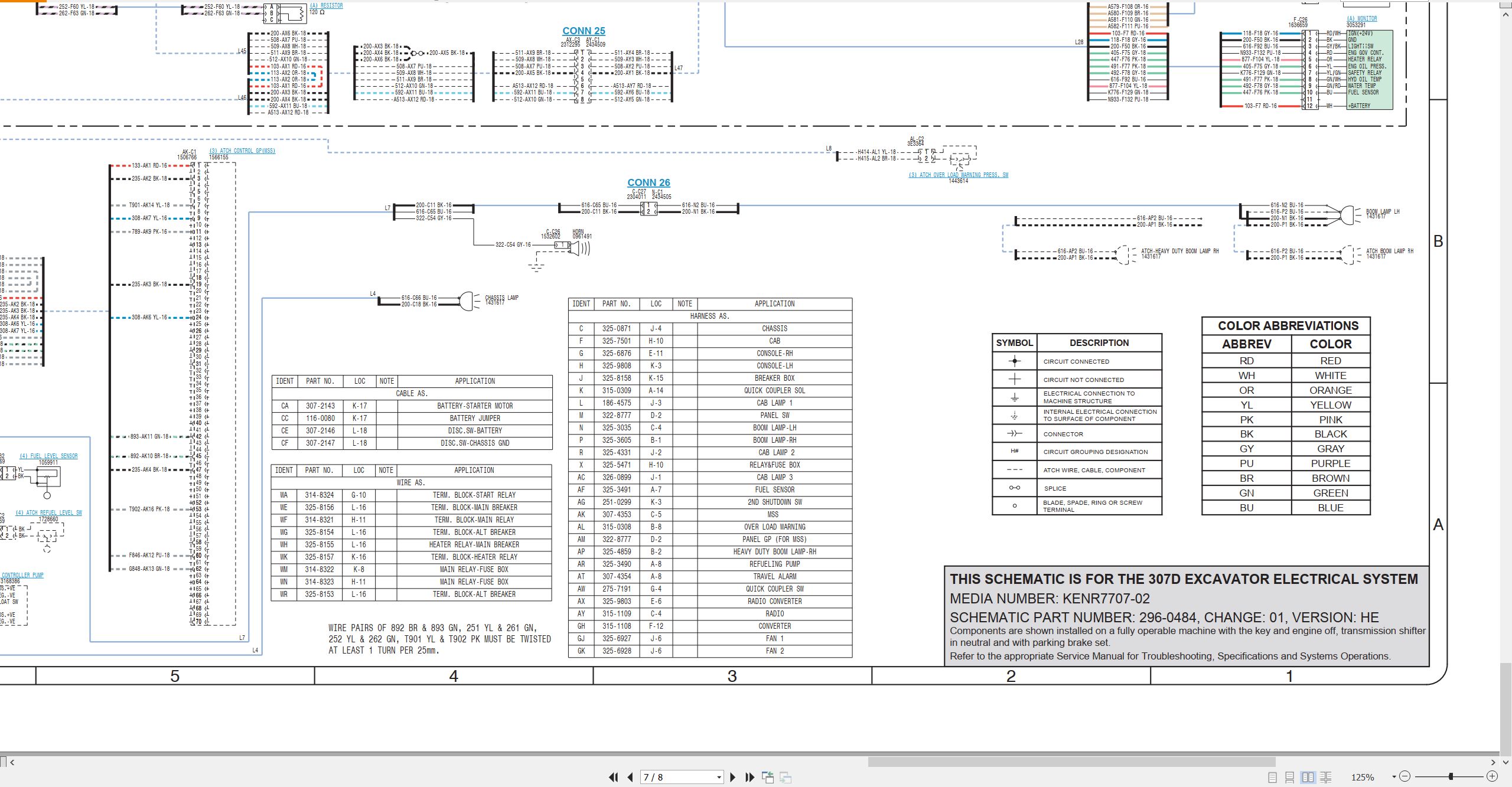 CAT Mini Hydraulic Excavator 307D Electrical Hydraulic Schematic (2)