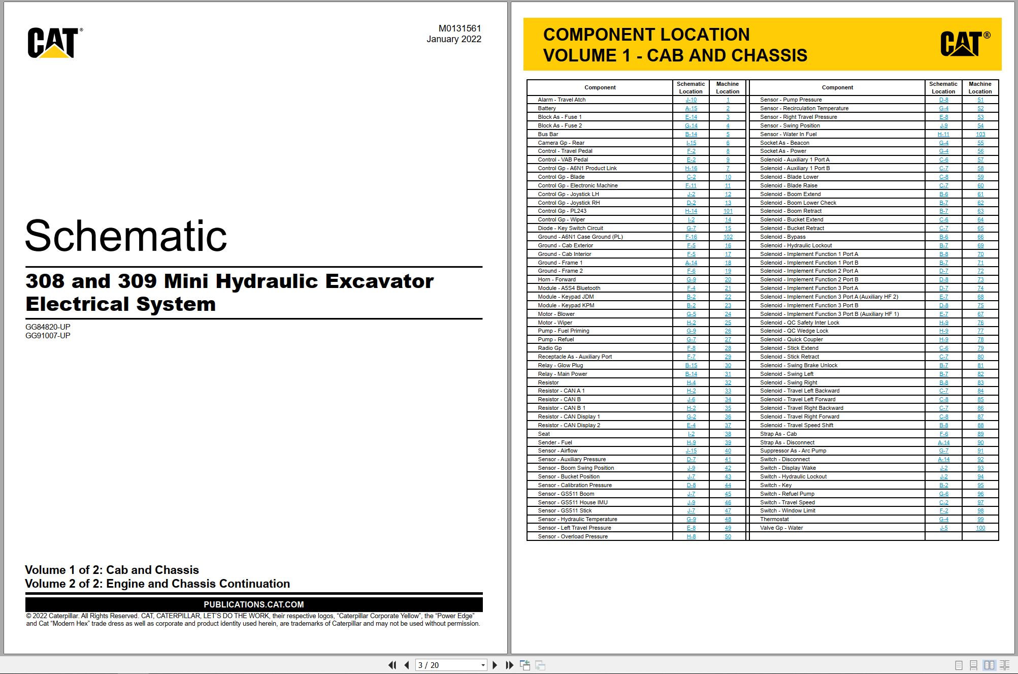 CAT Mini Hydraulic Excavator 308 Electrical Schematic (1)