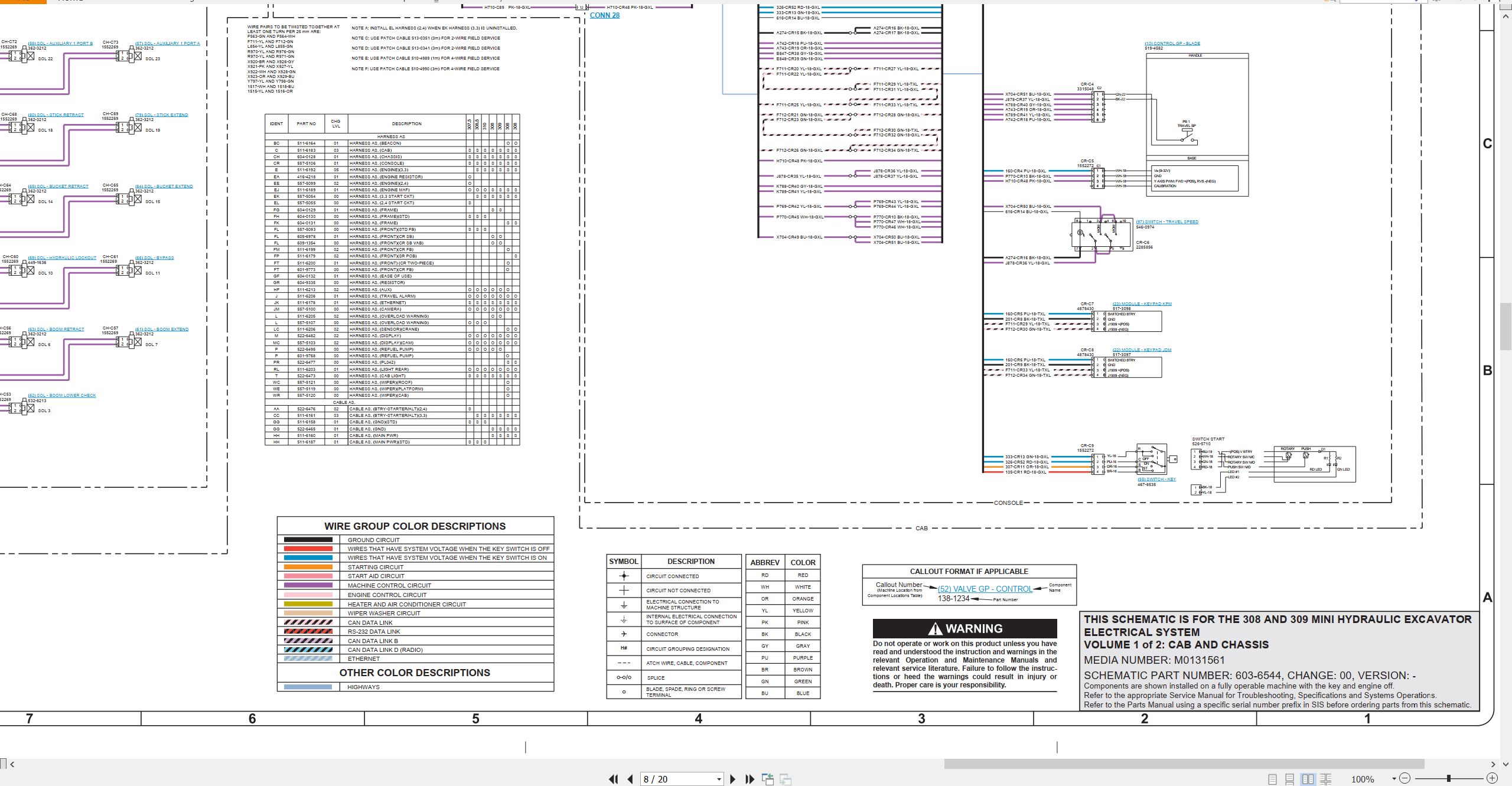 CAT Mini Hydraulic Excavator 308 Electrical Schematic (2)