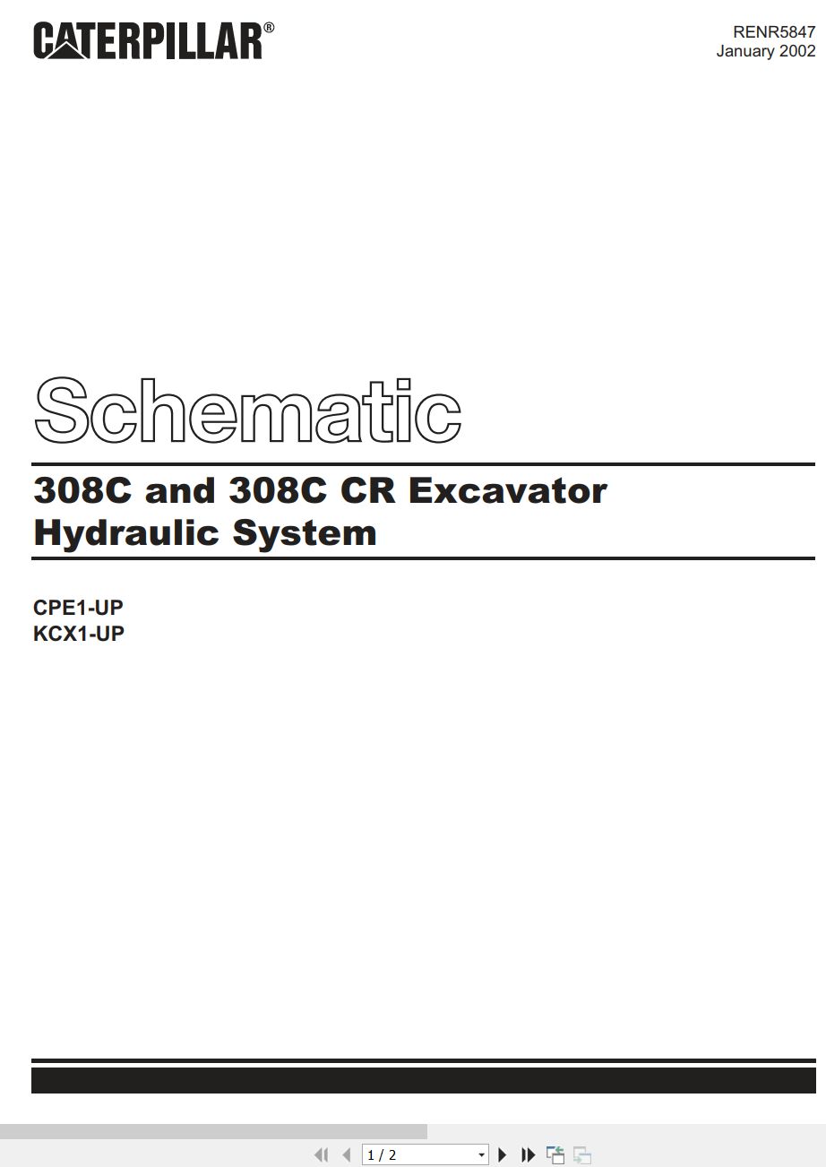 CAT Mini Hydraulic Excavator 308C Hydraulic Schematic (1)