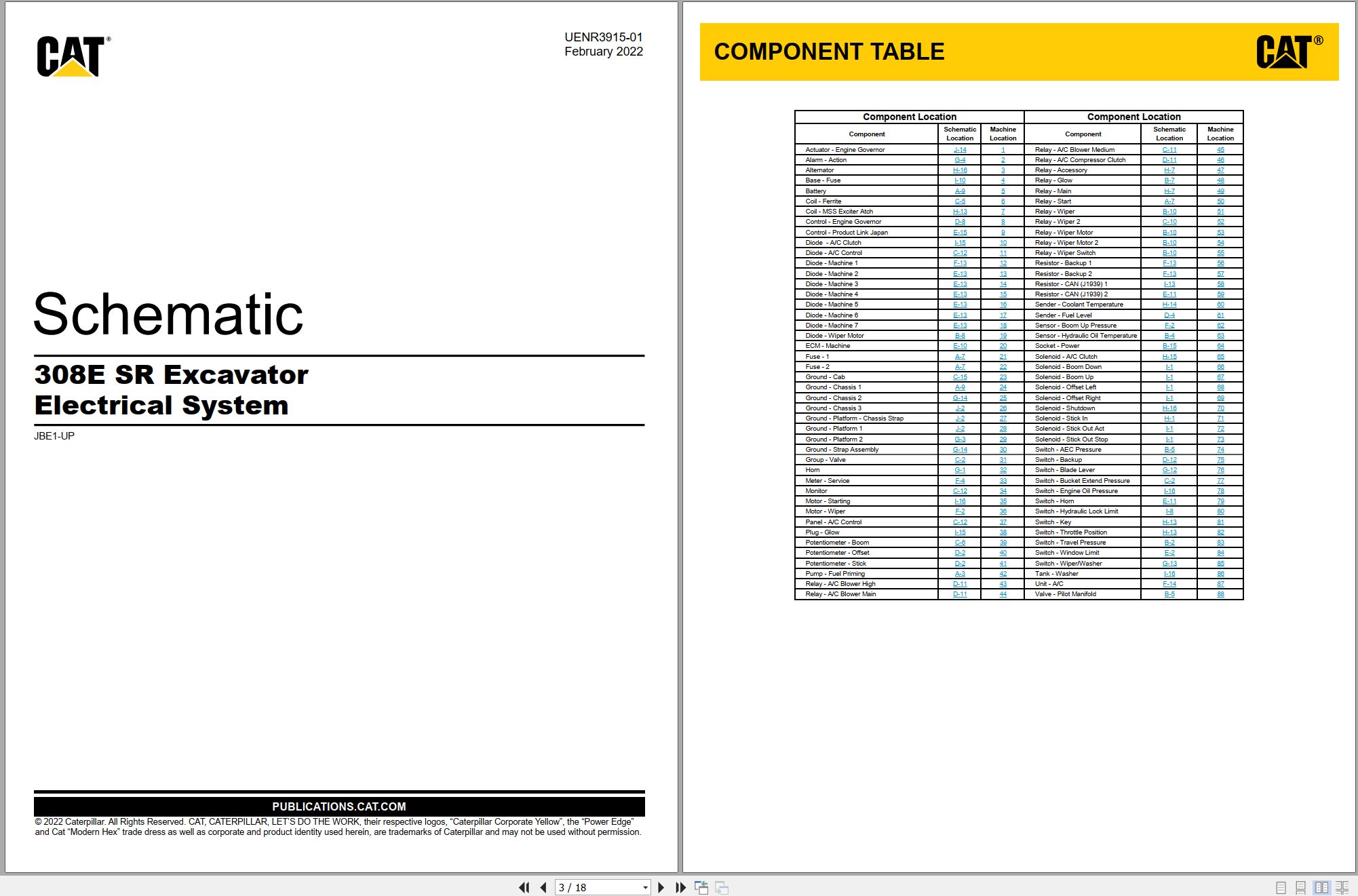 CAT Mini Hydraulic Excavator 308E SR Electrical Hydraulic Schematic (1)