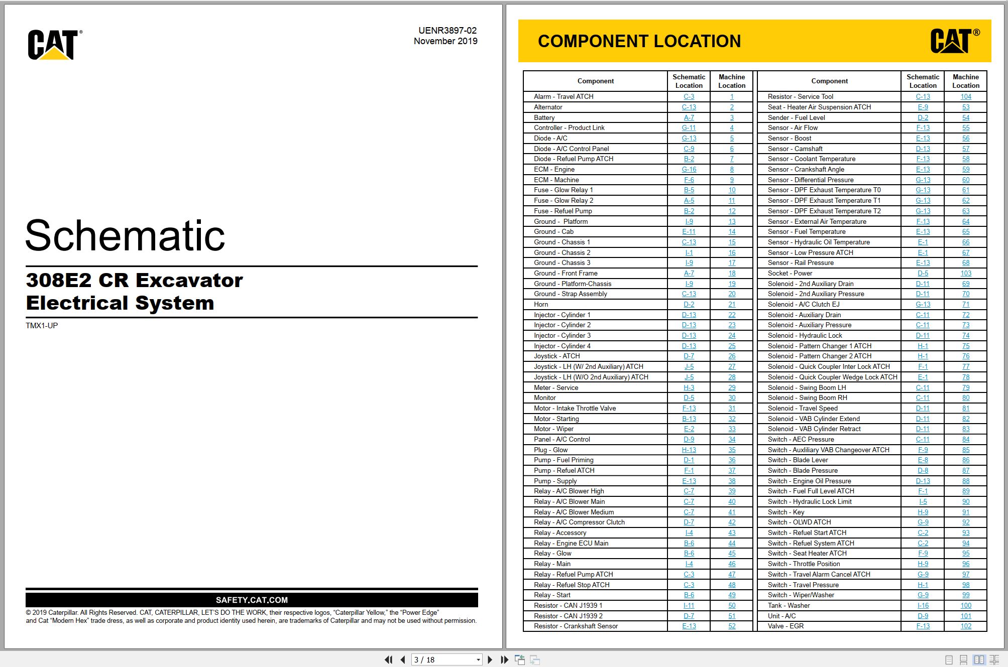 CAT Mini Hydraulic Excavator 308E2 CR Electrical Hydraulic Schematic (1)