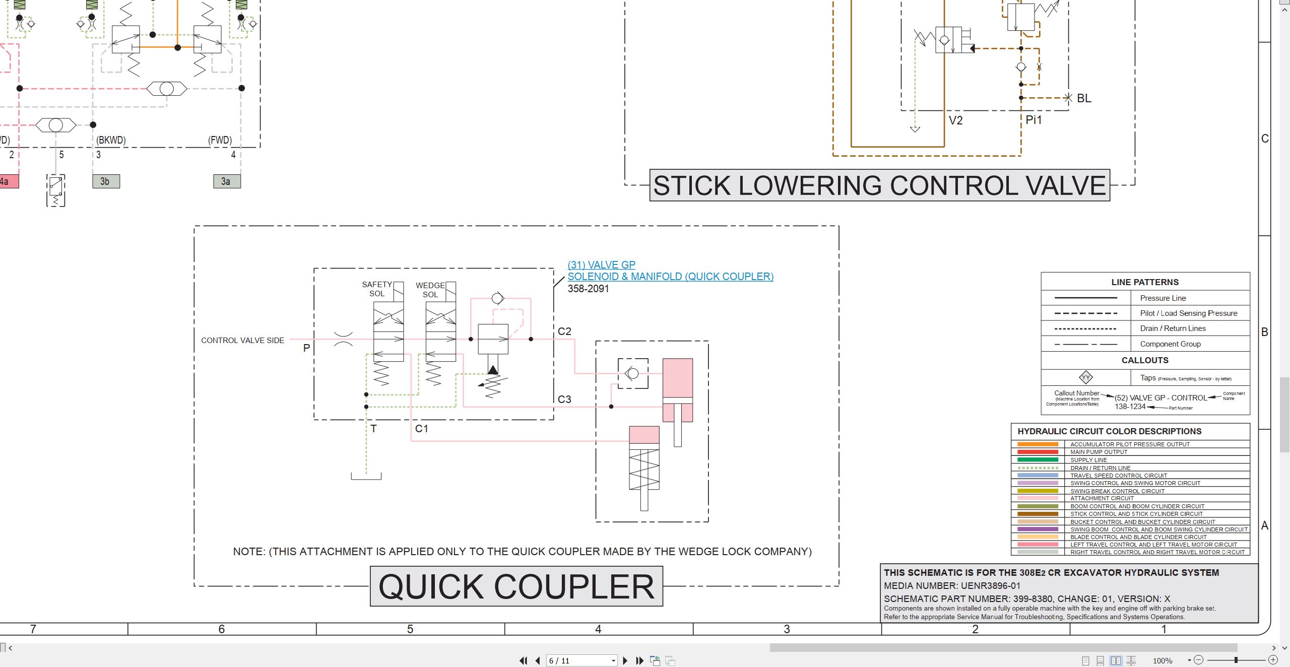 CAT Mini Hydraulic Excavator 308E2 CR Electrical Hydraulic Schematic (3)