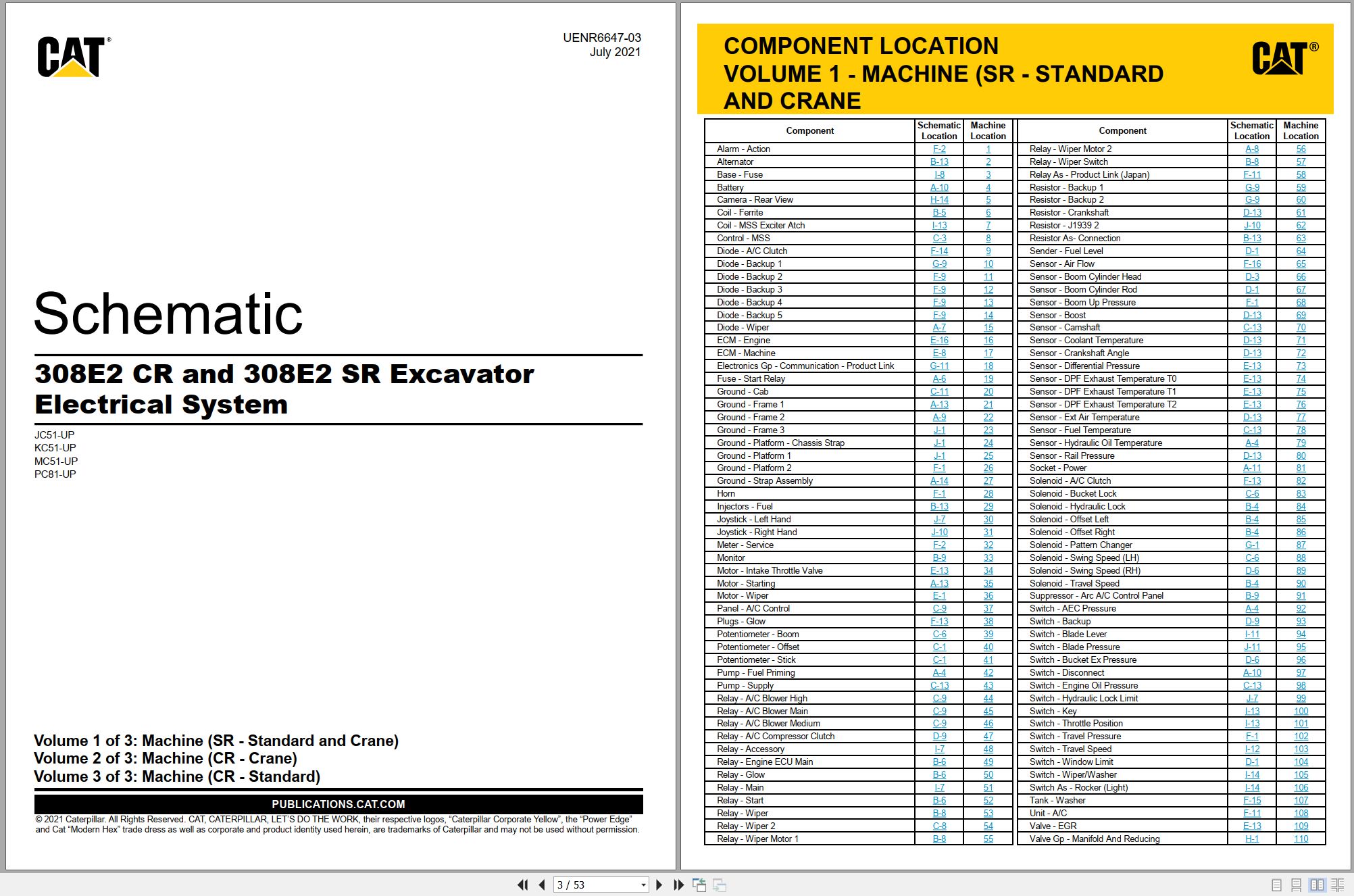CAT Mini Hydraulic Excavator 308E2 SR Electrical Schematic (1)