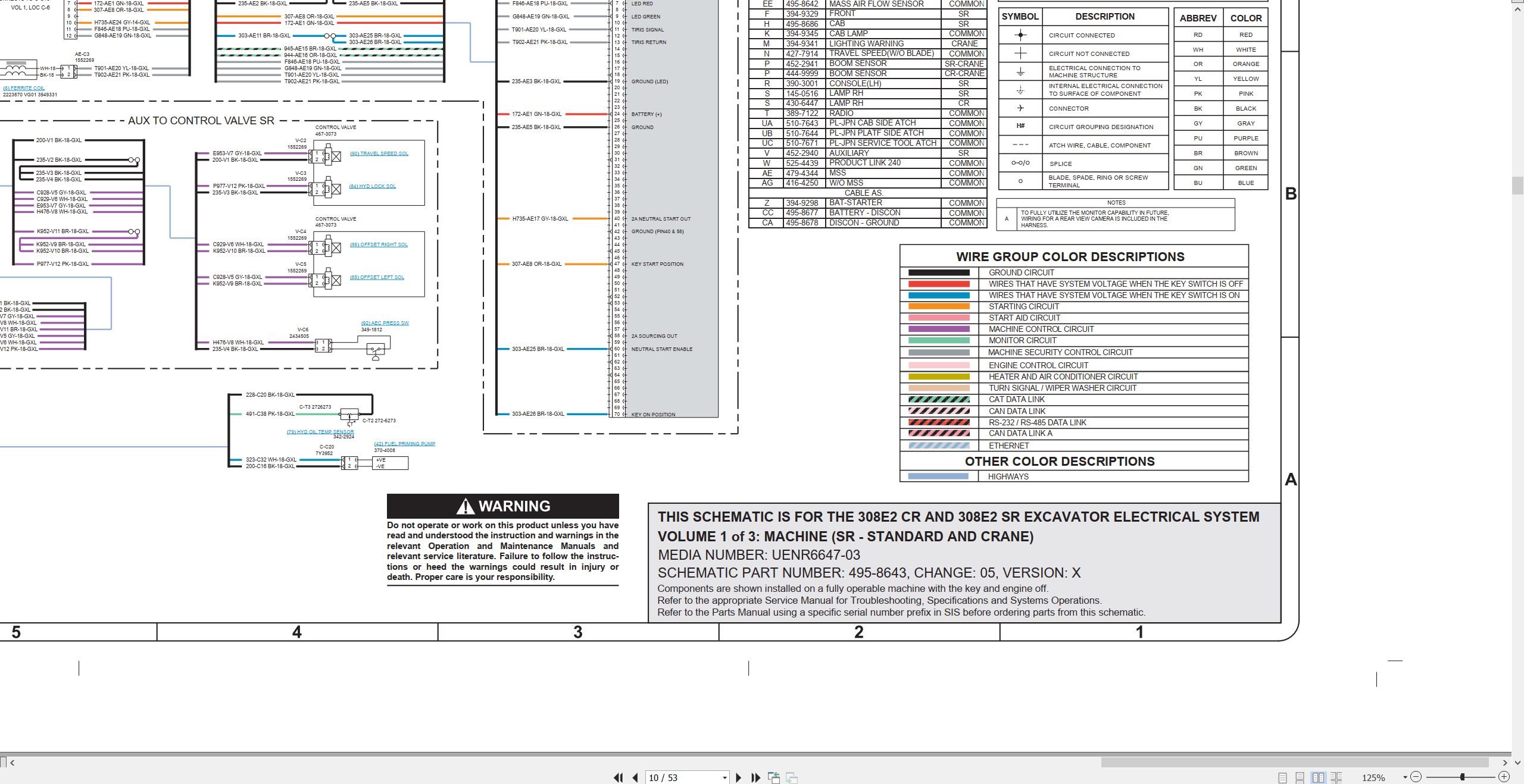 CAT Mini Hydraulic Excavator 308E2 SR Electrical Schematic (2)