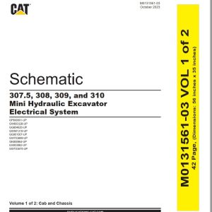 CAT Mini Hydraulic Excavator 309 Electrical Schematic (1)