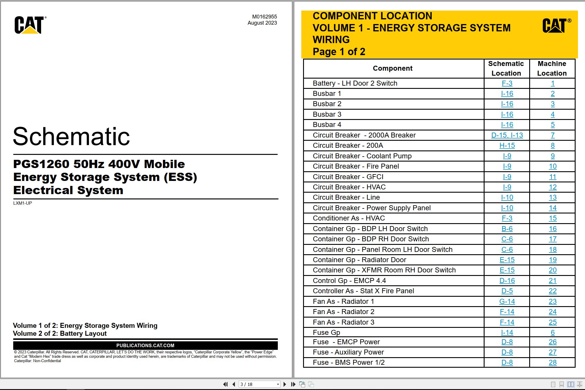 CAT Mobile Energy Storage PGS1260 50HZ 400V Electrical Schematic M0162955 00 2023 (1)