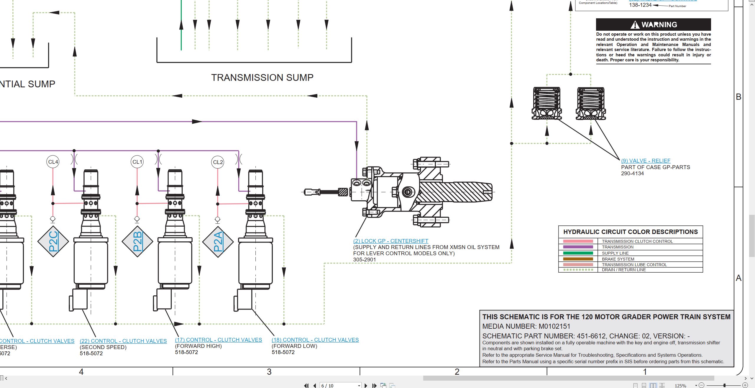 CAT Motor Grader 120 Electrical Hydraulic Schematic (4)