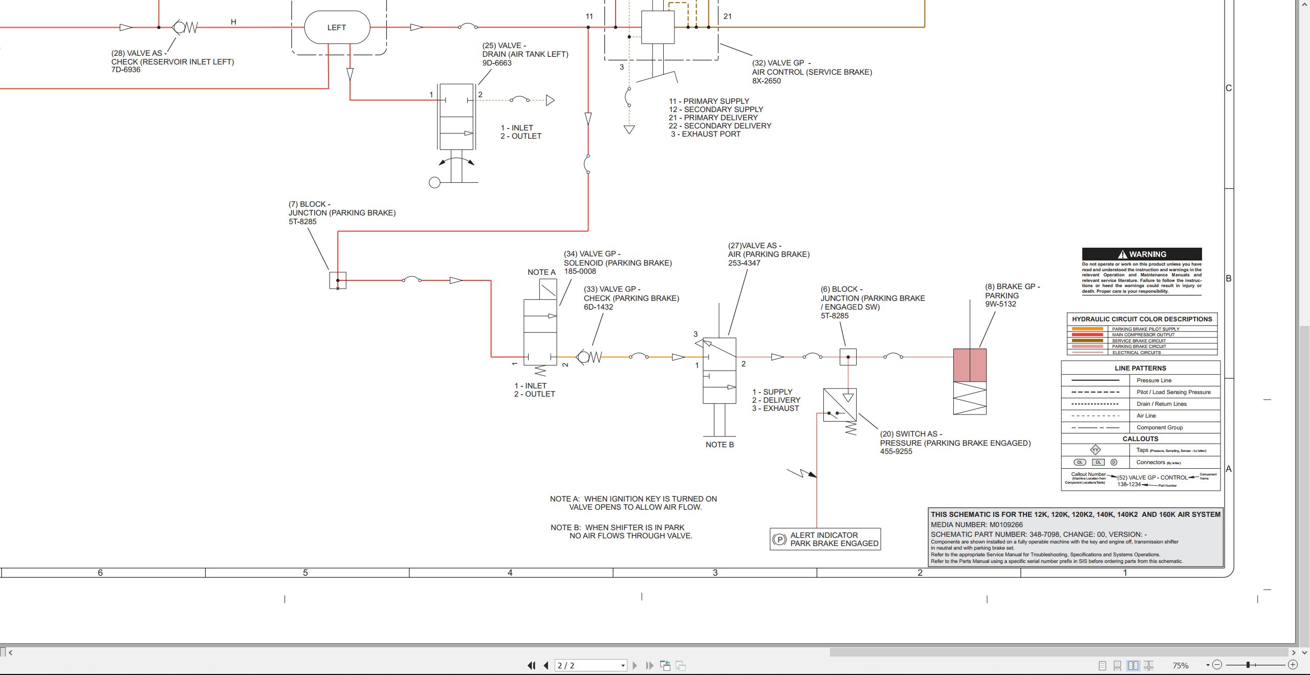 CAT Motor Grader 12K Electrical Hydraulic Schematic (4)