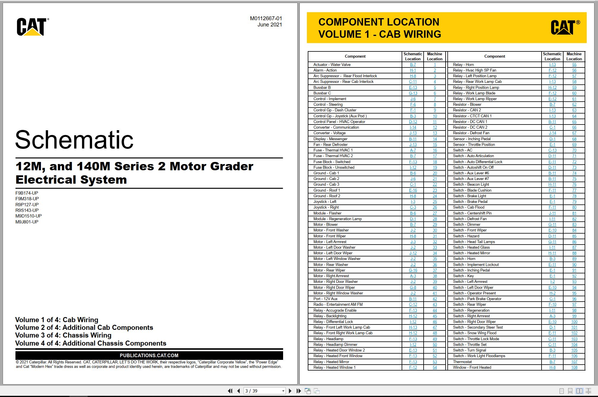 CAT Motor Grader 12M 2 Electrical Hydraulic Schematic (1)