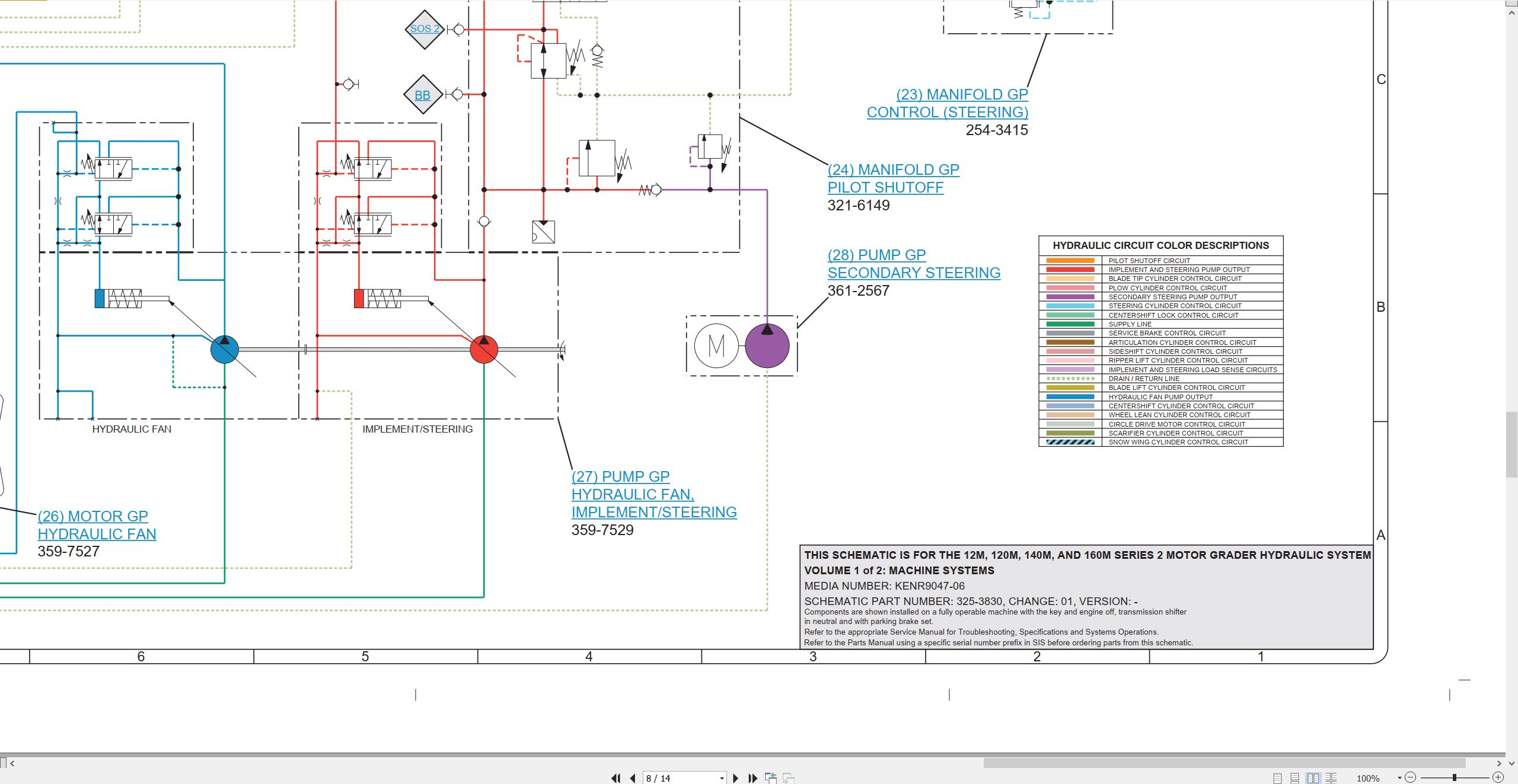 CAT Motor Grader 12M 2 Electrical Hydraulic Schematic (3)