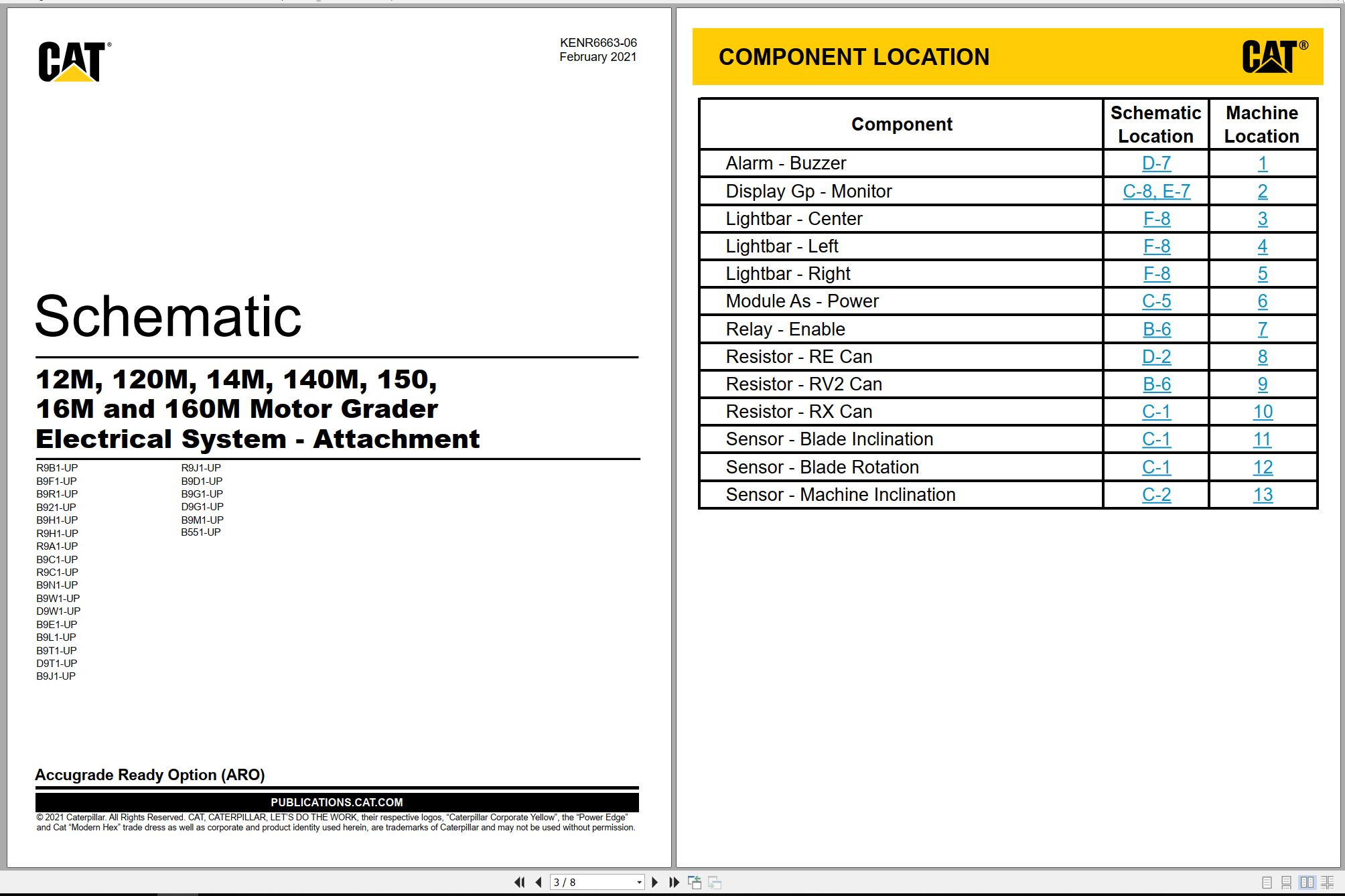 CAT Motor Grader 12M Electrical Hydraulic Schematic (1)