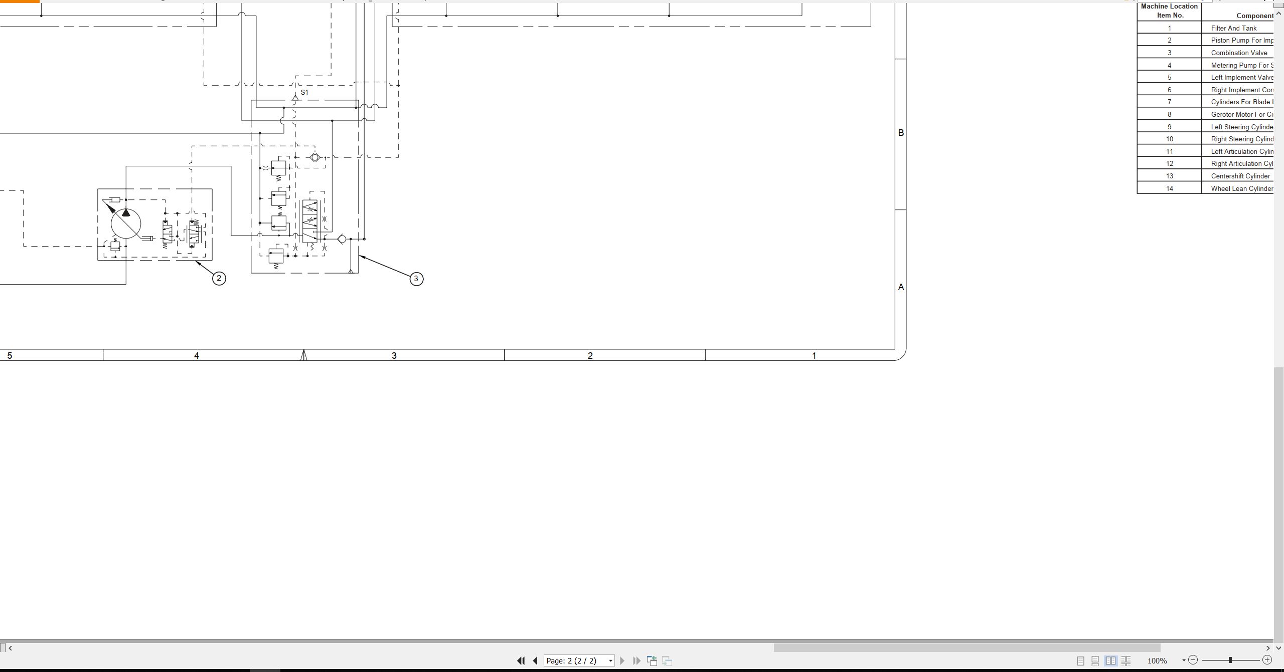CAT Motor Grader 135H Electrical Hydraulic Schematic (3)