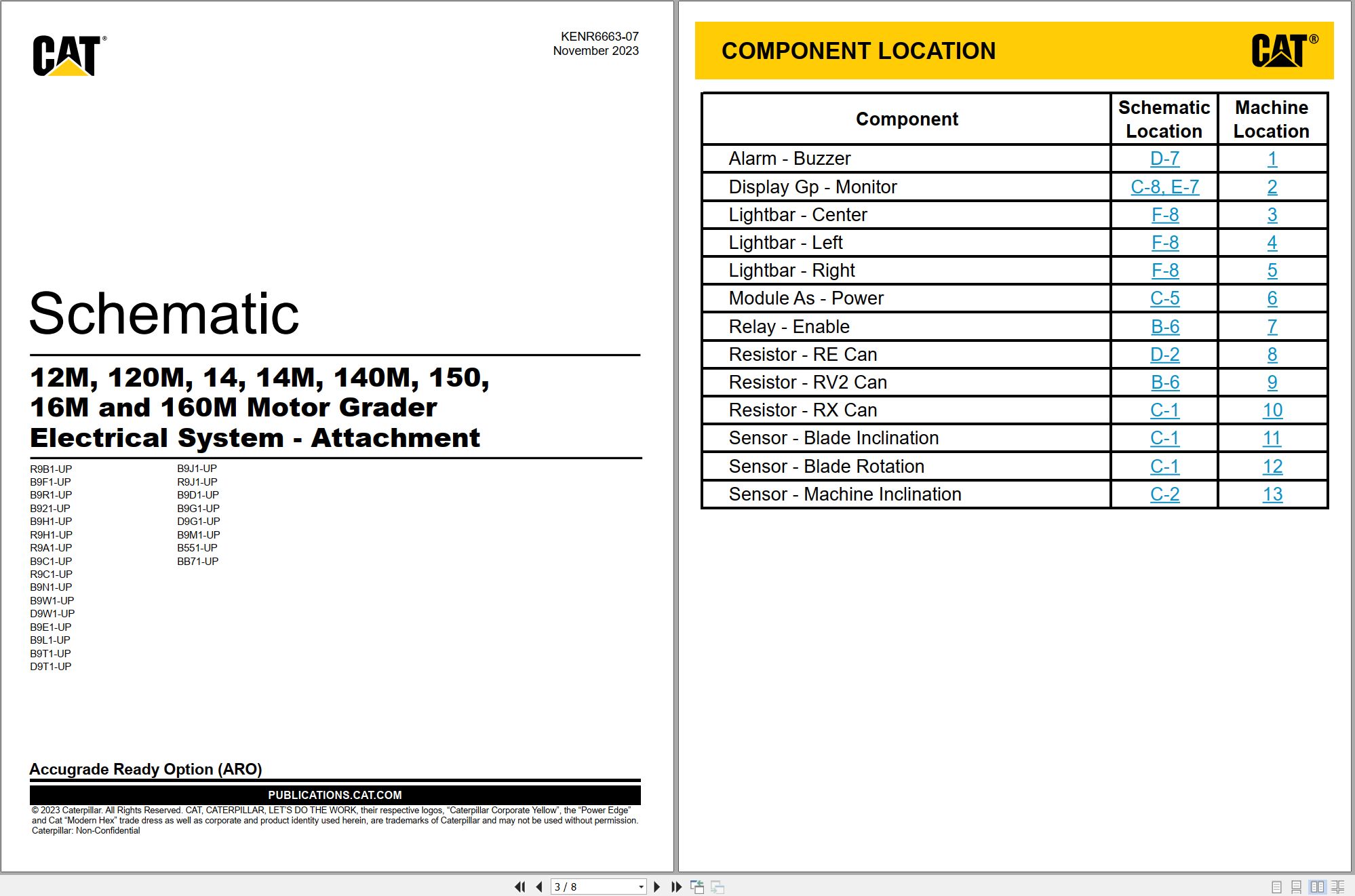 CAT Motor Grader 14 Electrical Hydraulic Schematic (1)