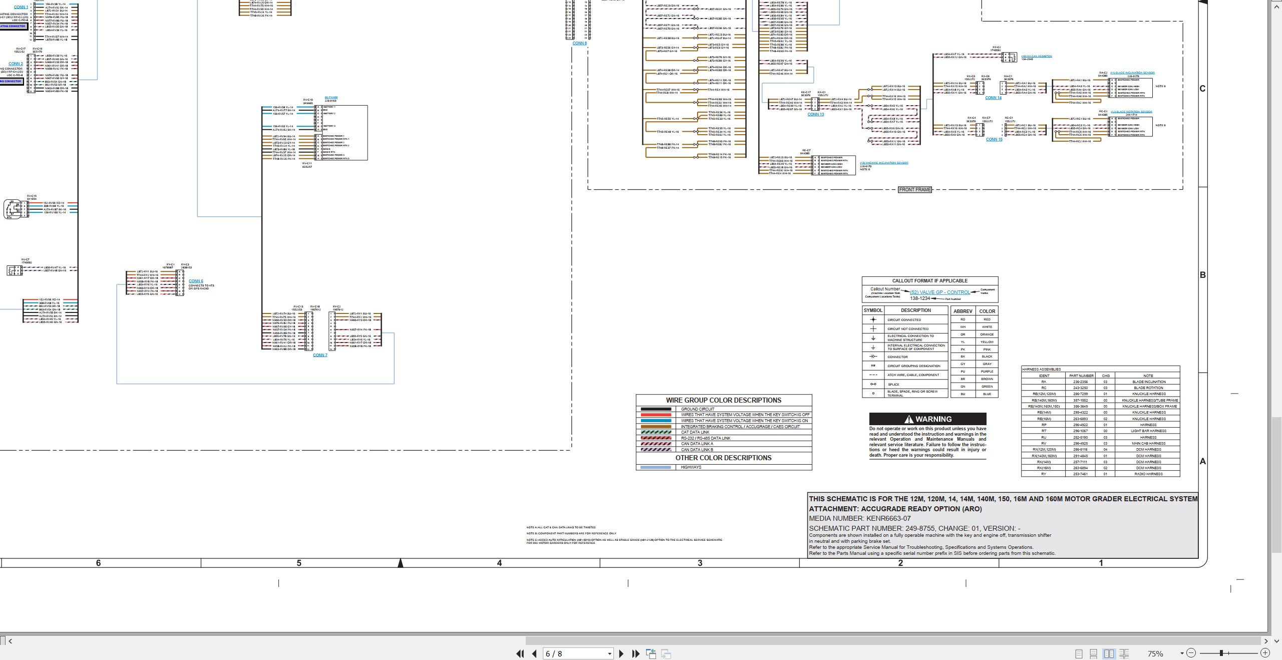 CAT Motor Grader 14 Electrical Hydraulic Schematic (2)