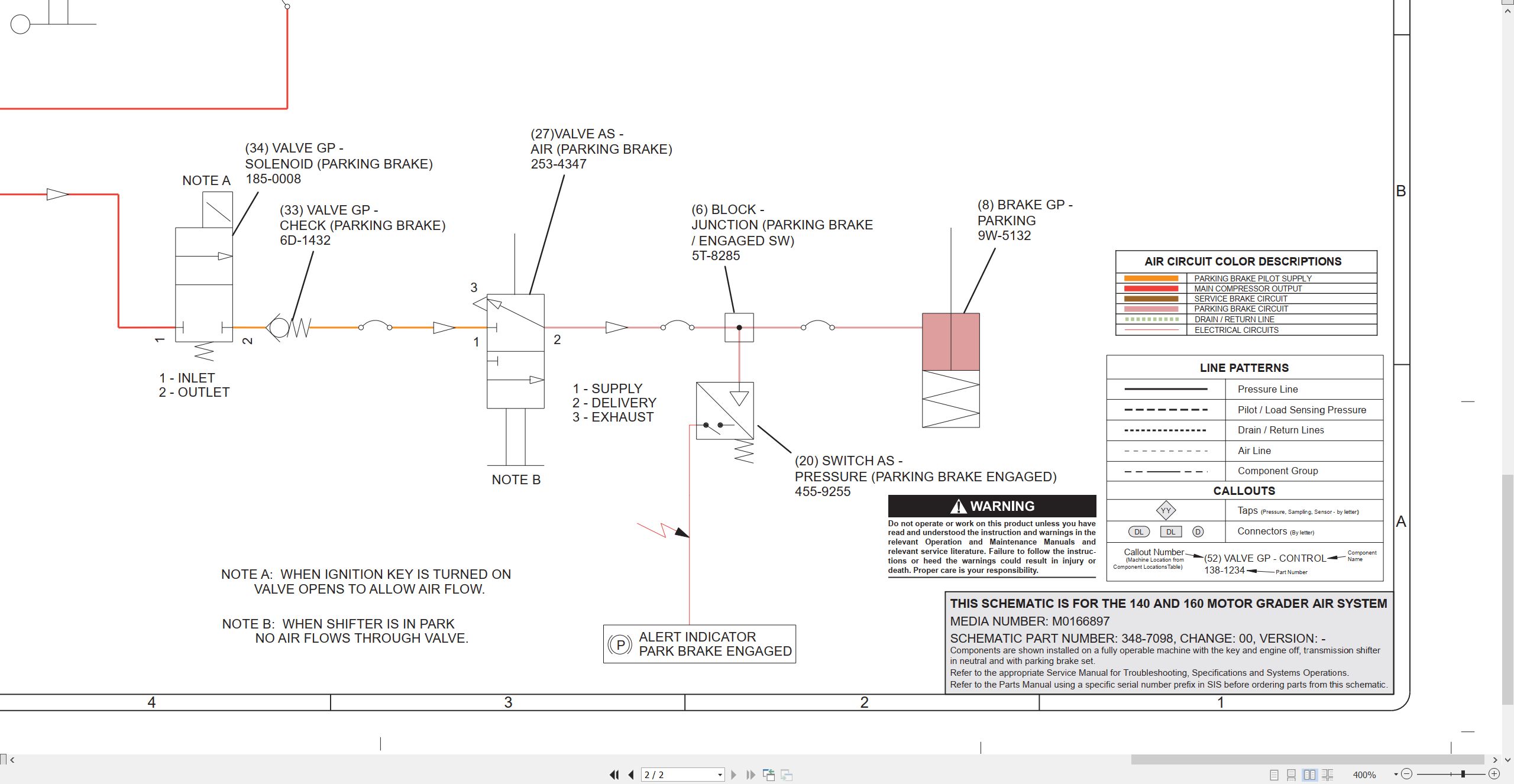 CAT Motor Grader 140 Electrical Hydraulic Schematic (5)