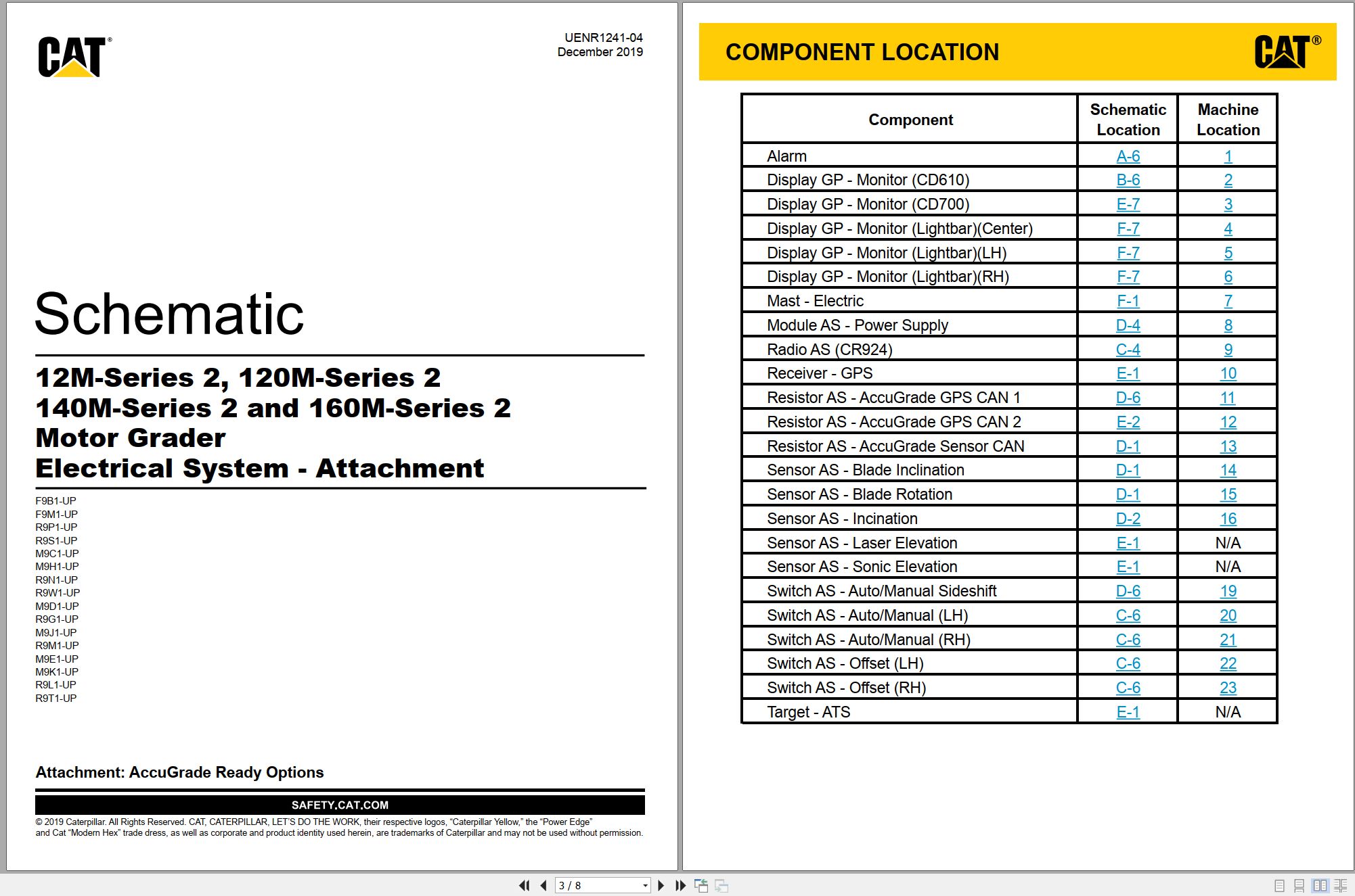 CAT Motor Grader 140M II Electrical Schematic (1)