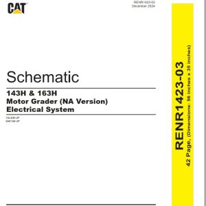 CAT Motor Grader 143H Electrical Hydraulic Schematic (1)