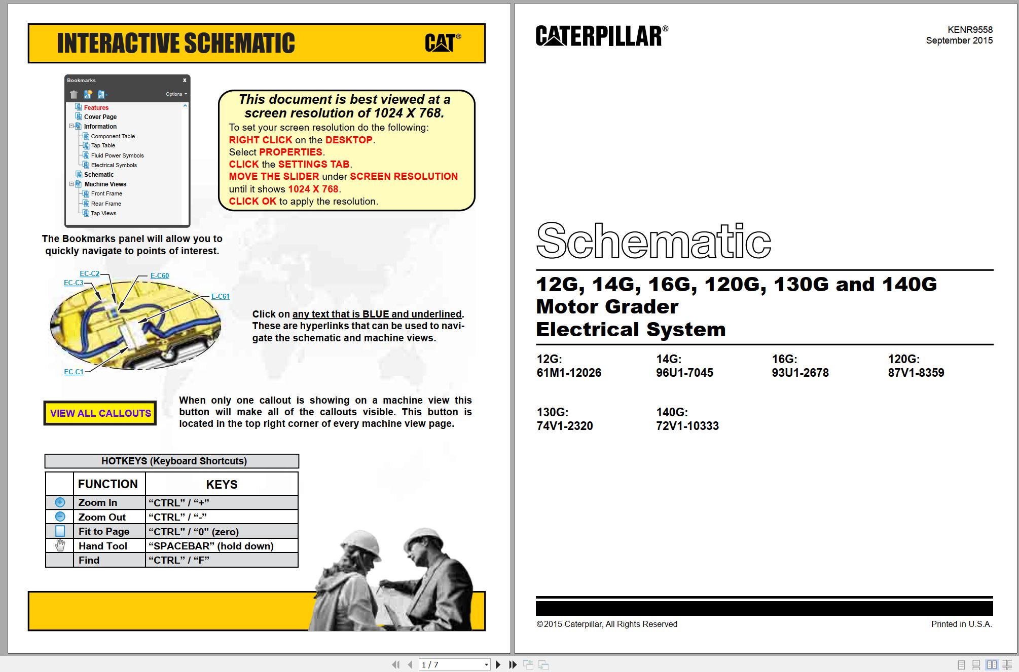 CAT Motor Grader 14G Electrical Schematic (1)