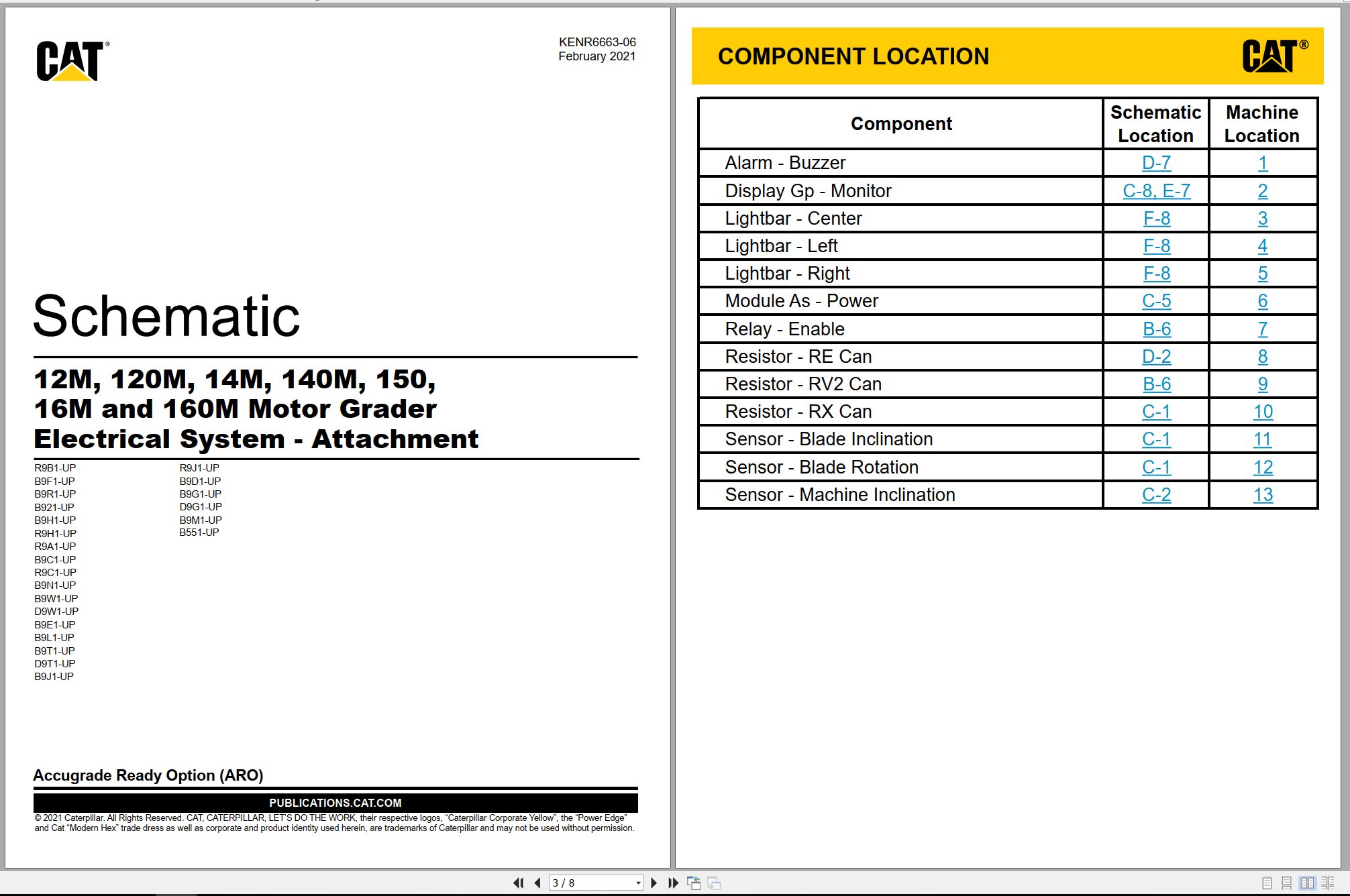 CAT Motor Grader 150 Electrical Hydraulic Schematic (1)