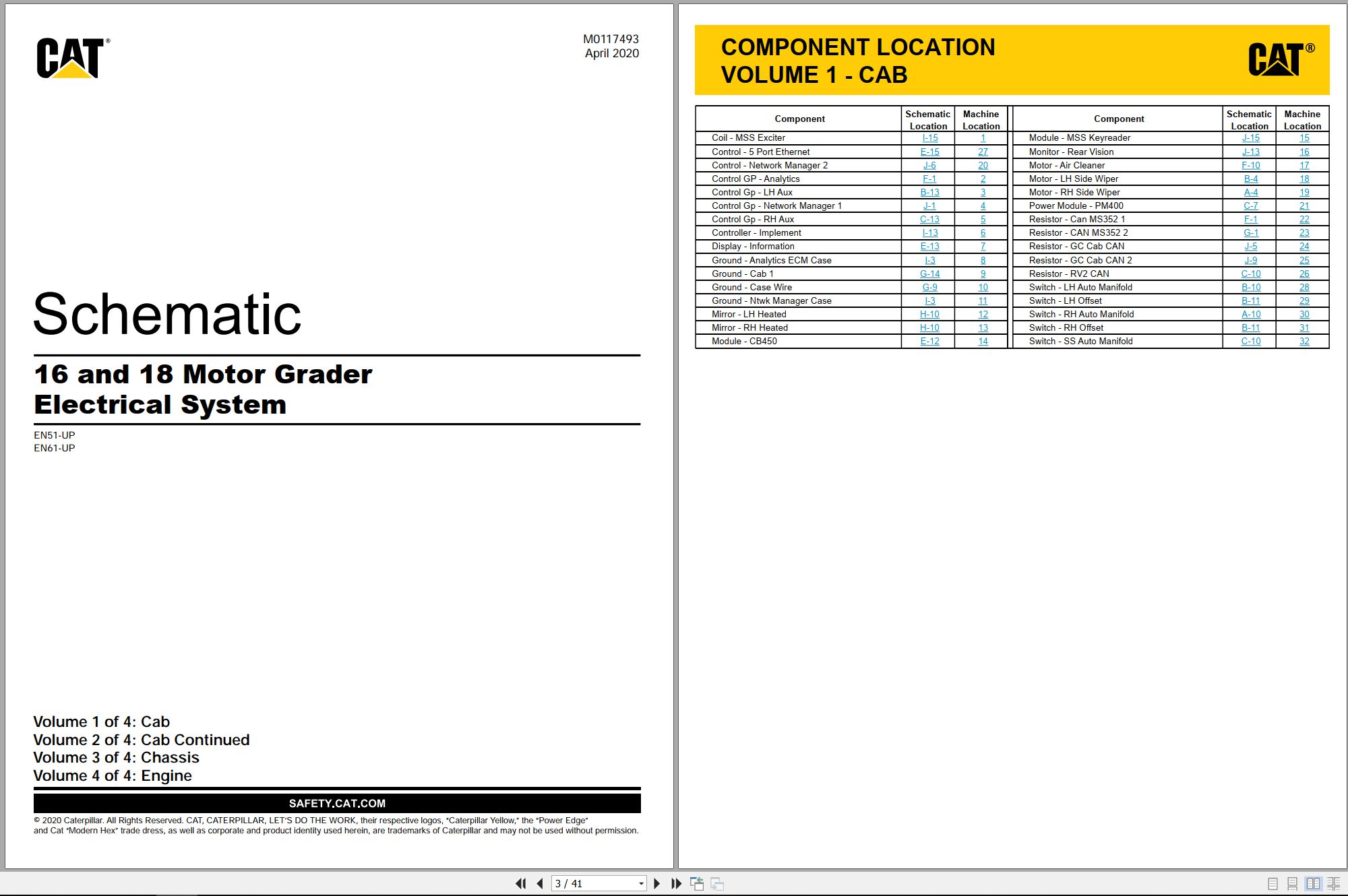 CAT Motor Grader 16 Electrical Hydraulic Schematic (1)
