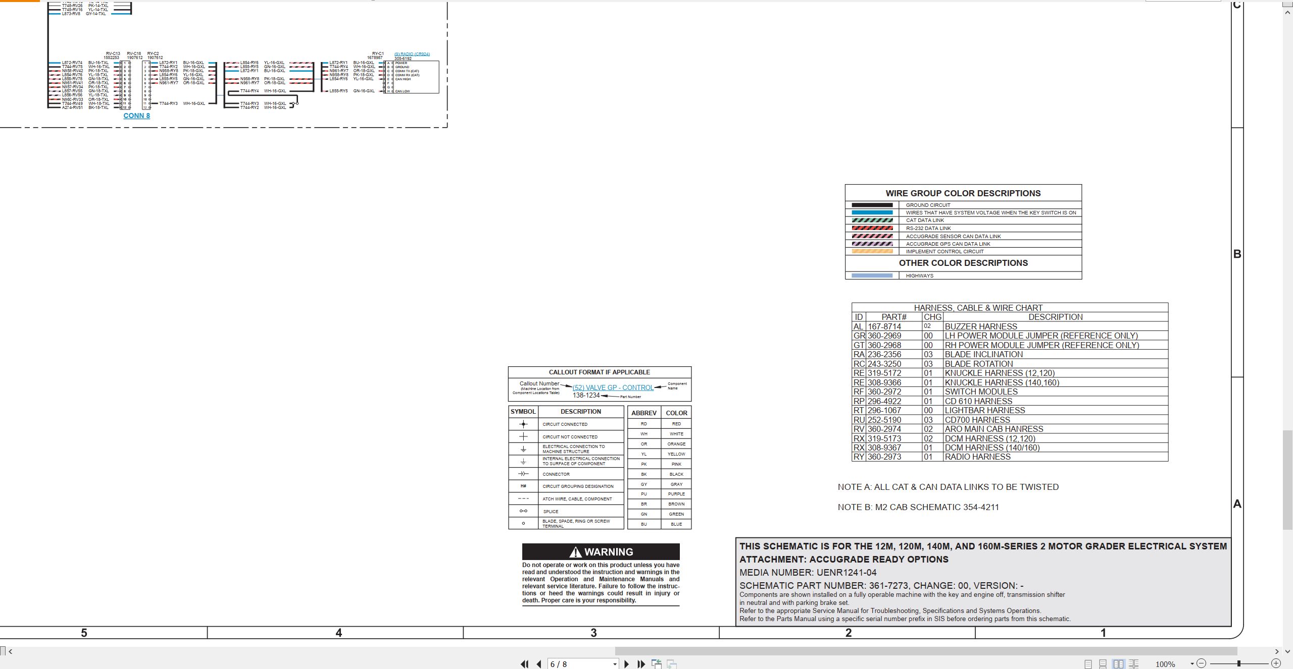 CAT Motor Grader 160M 2 Electrical Schematic (2)