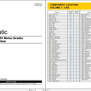 CAT Motor Grader 16M3 Electrical Hydraulic Schematic (1)