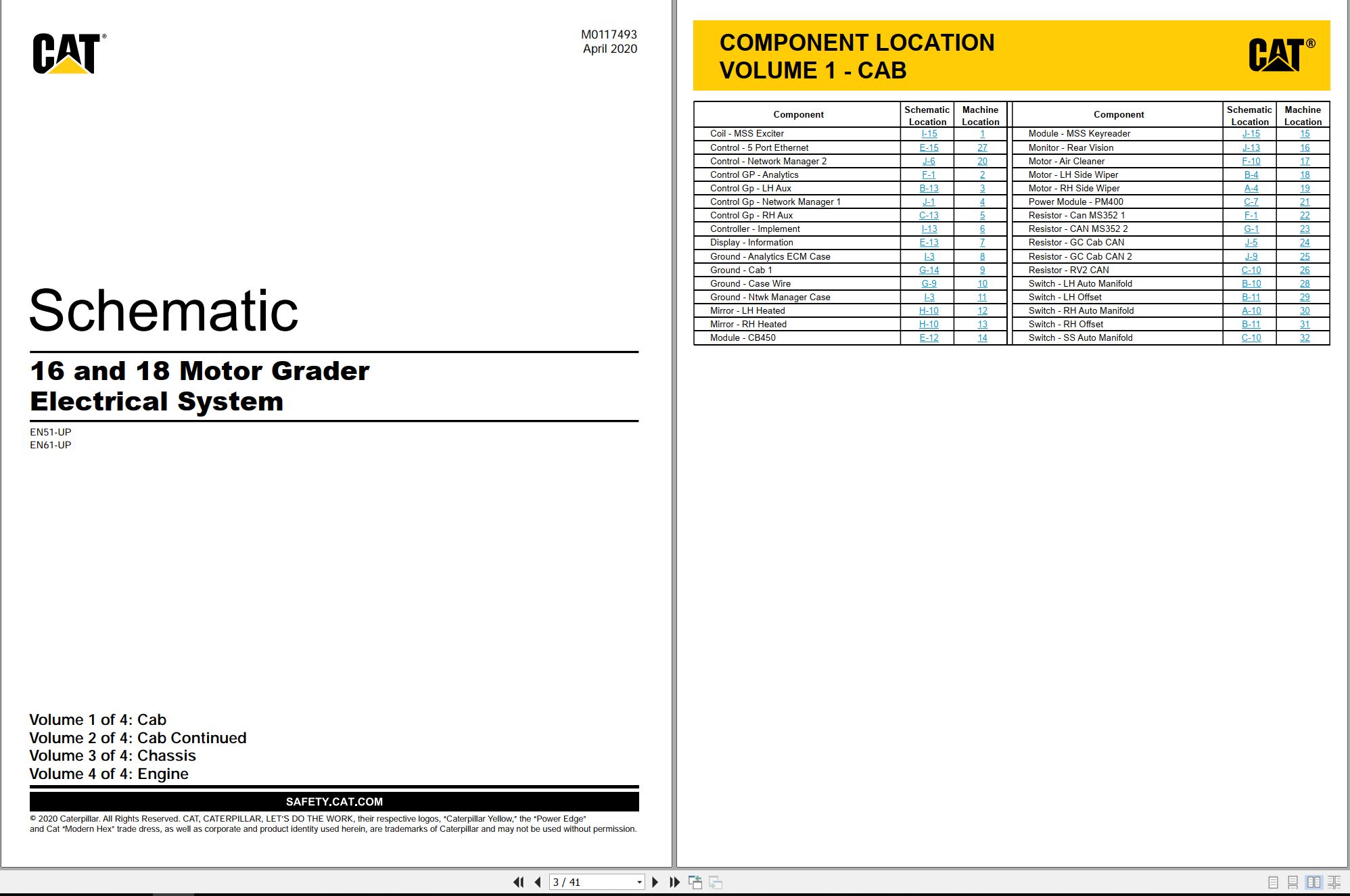 CAT Motor Grader 18 Electrical Hydraulic Schematic (1)