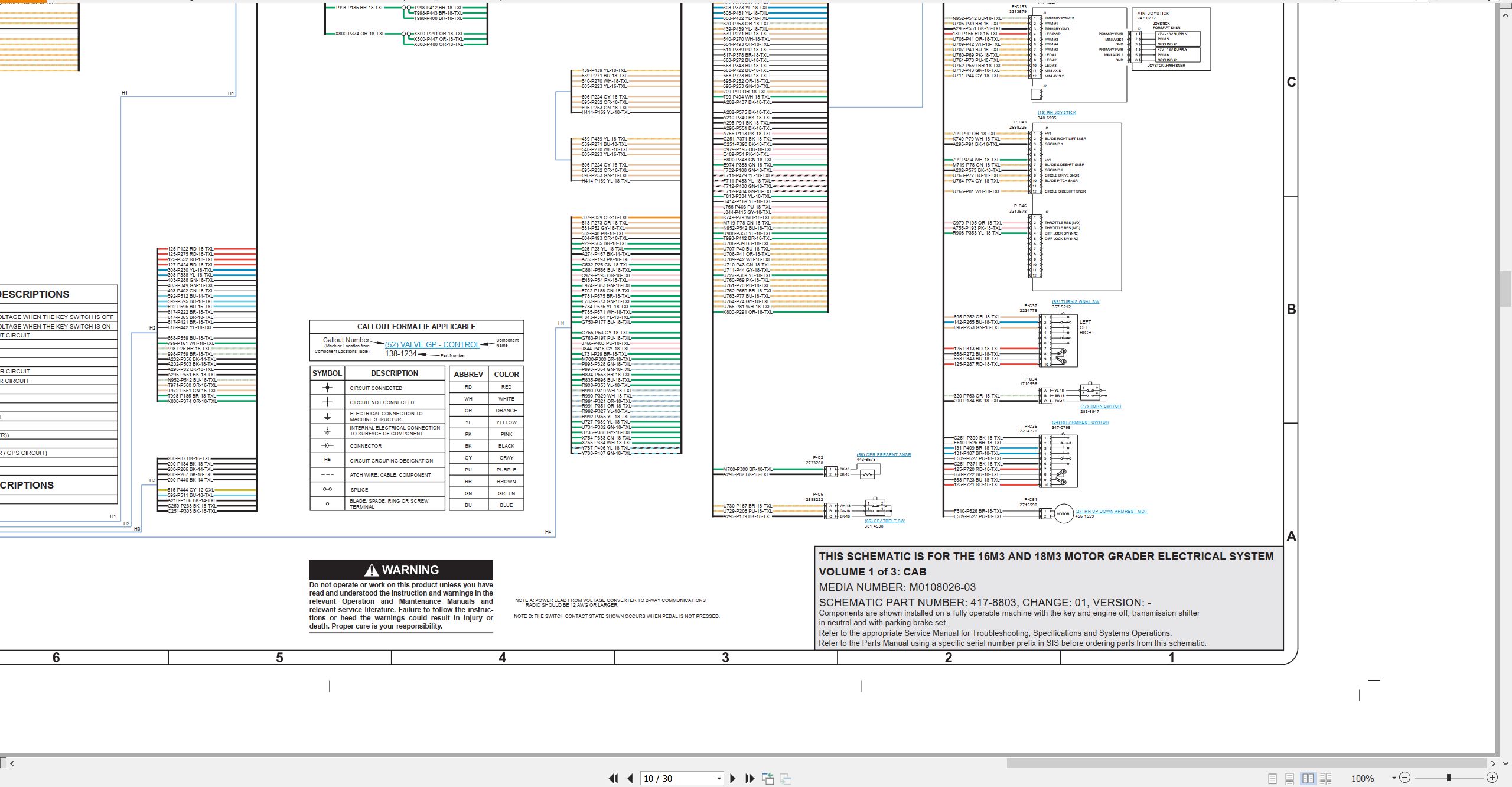 CAT Motor Grader 18M3 Electrical Hydraulic Schematic (2)
