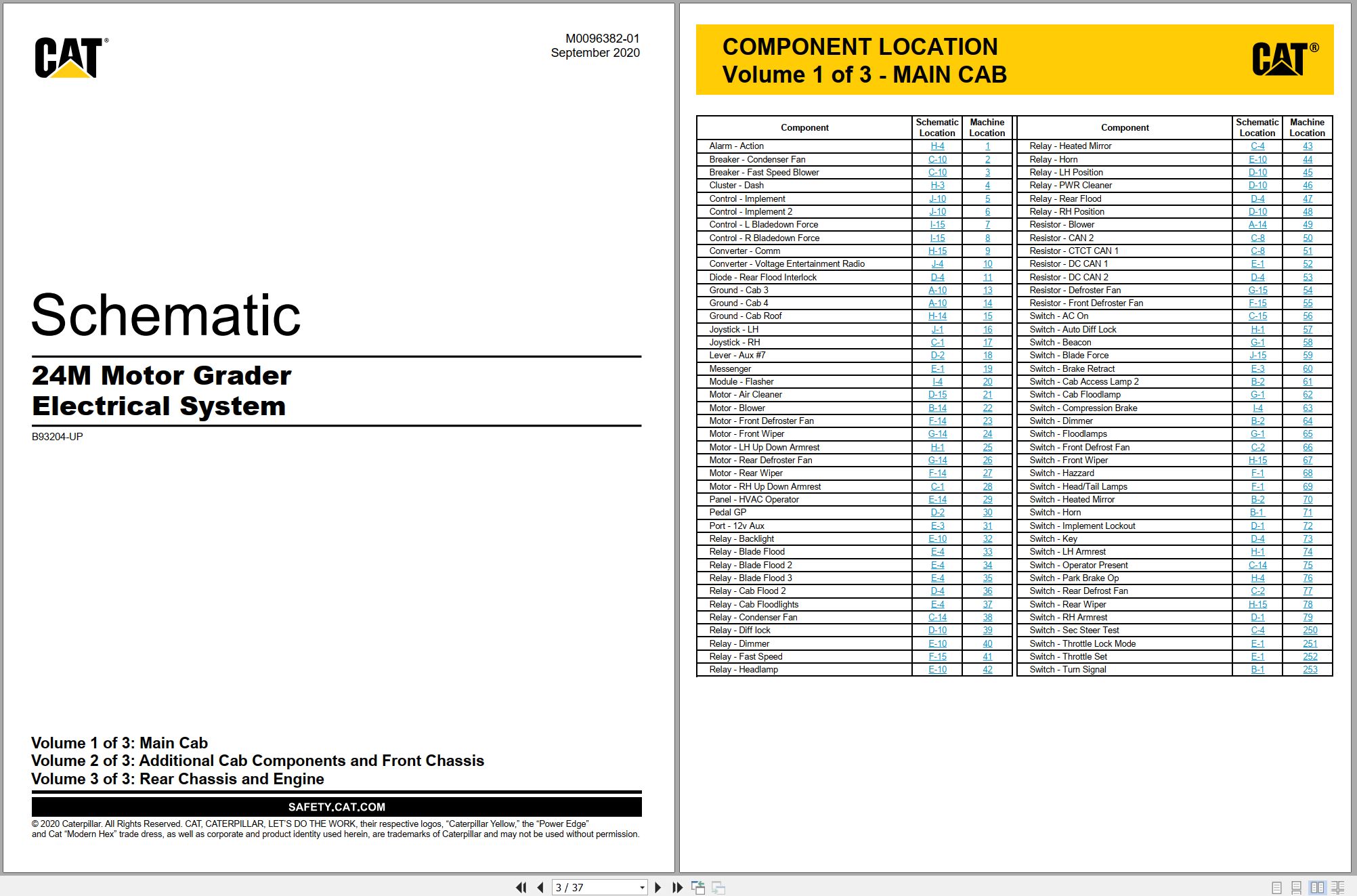 CAT Motor Grader 24M Electrical Hydraulic Schematic (1)