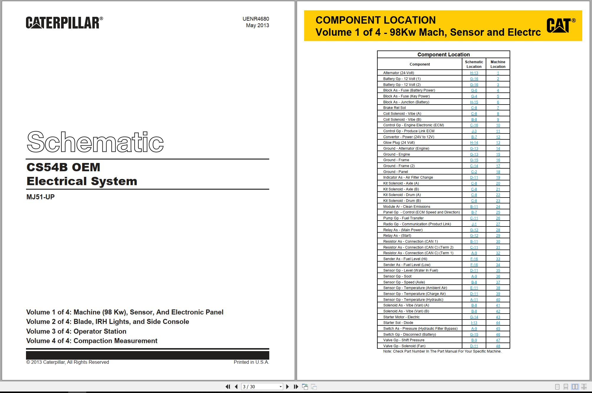 CAT OEM Solutions CS54B OEM Electrical Hydraulic Schematic (1)