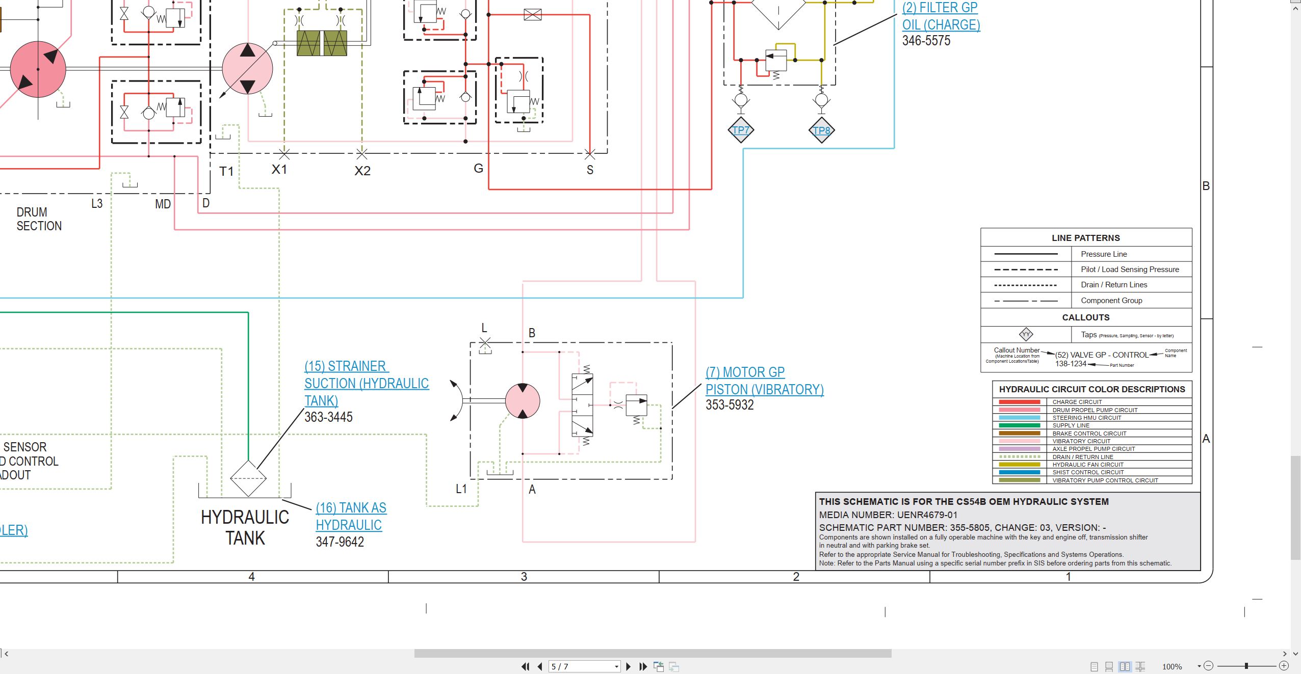 CAT OEM Solutions CS54B OEM Electrical Hydraulic Schematic (3)