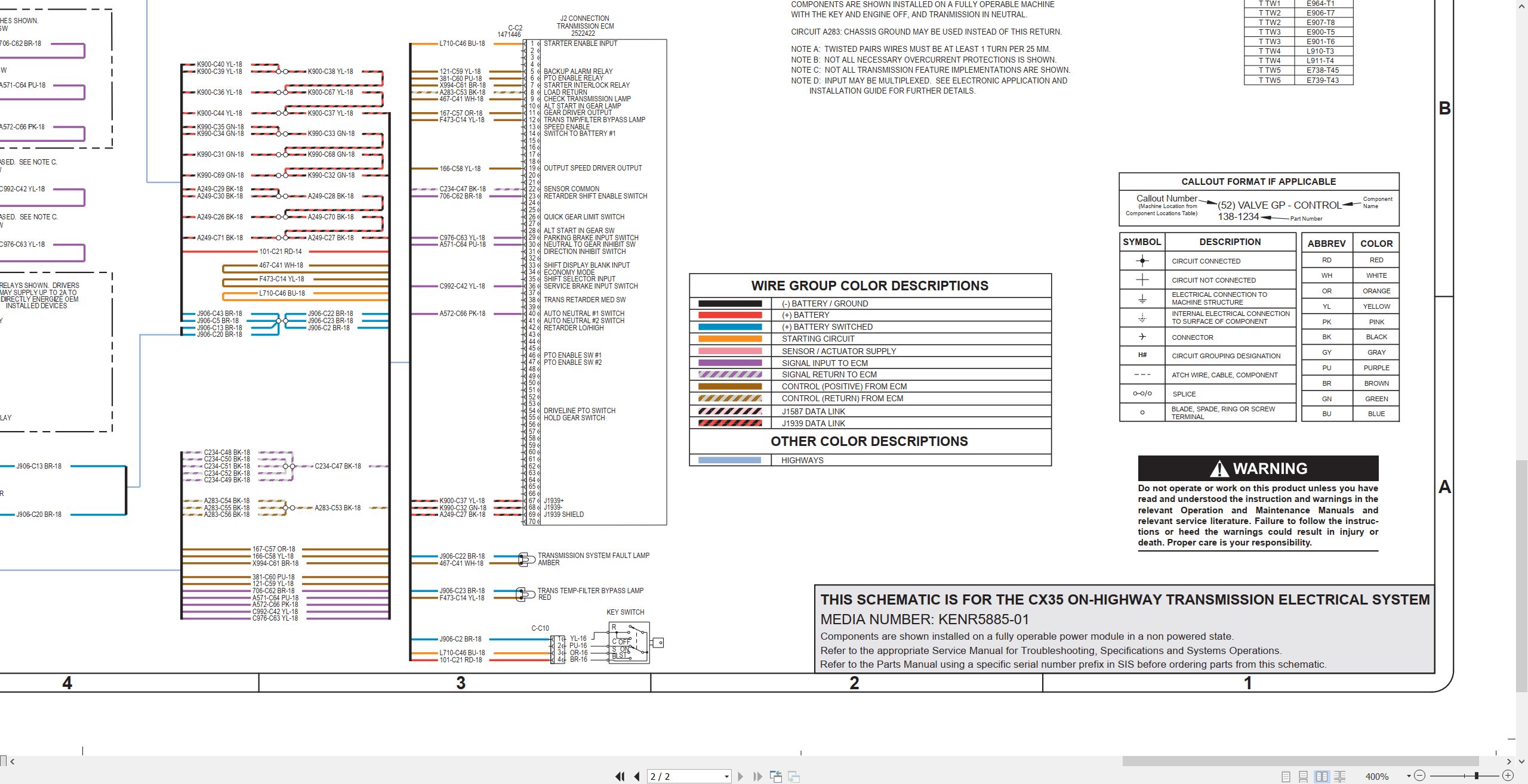 CAT OEM Solutions CX35 Electrical Schematic (2)
