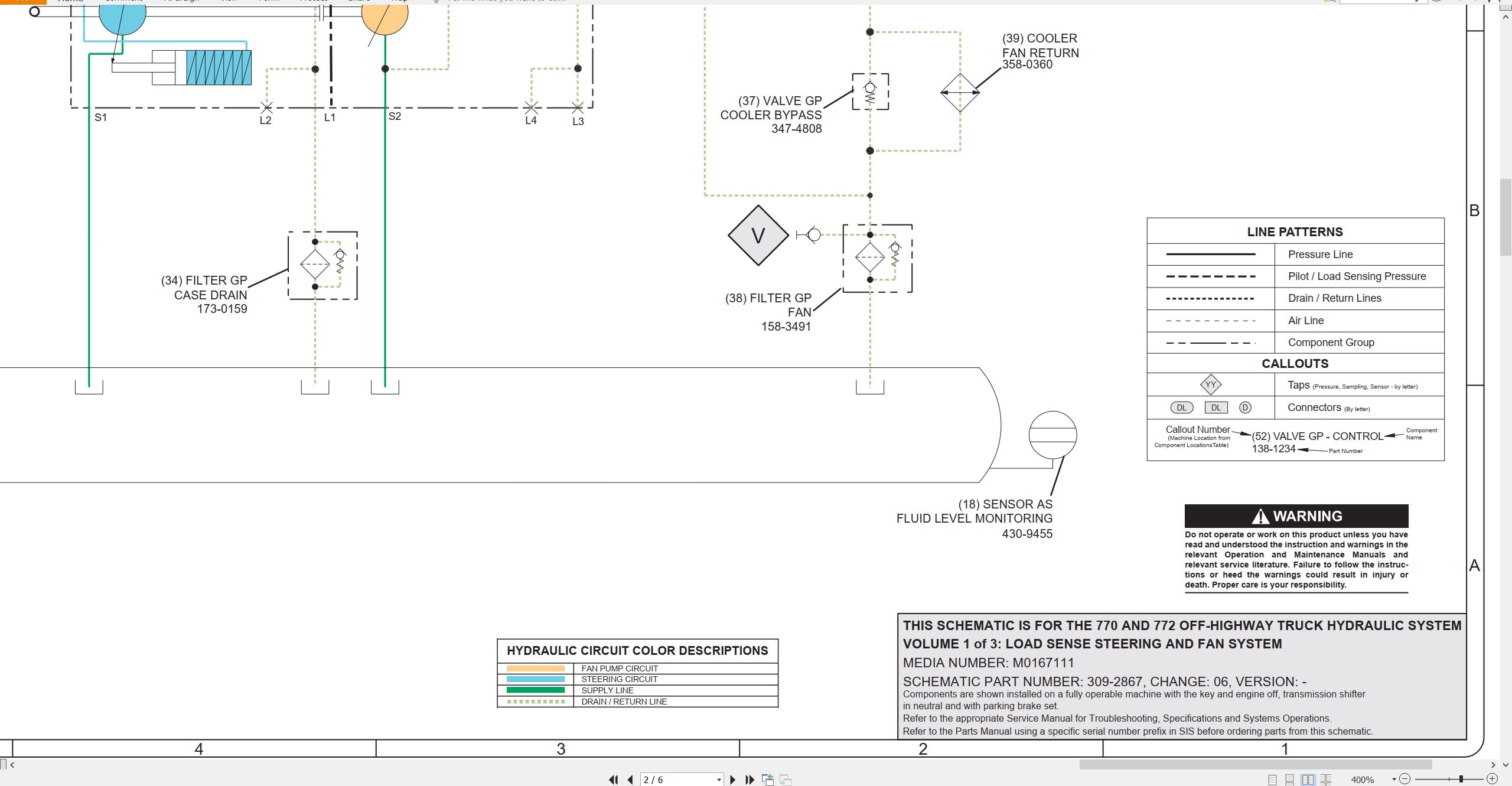 CAT Off Highway Truck 770 Electrical Hydraulic Schematic (3)