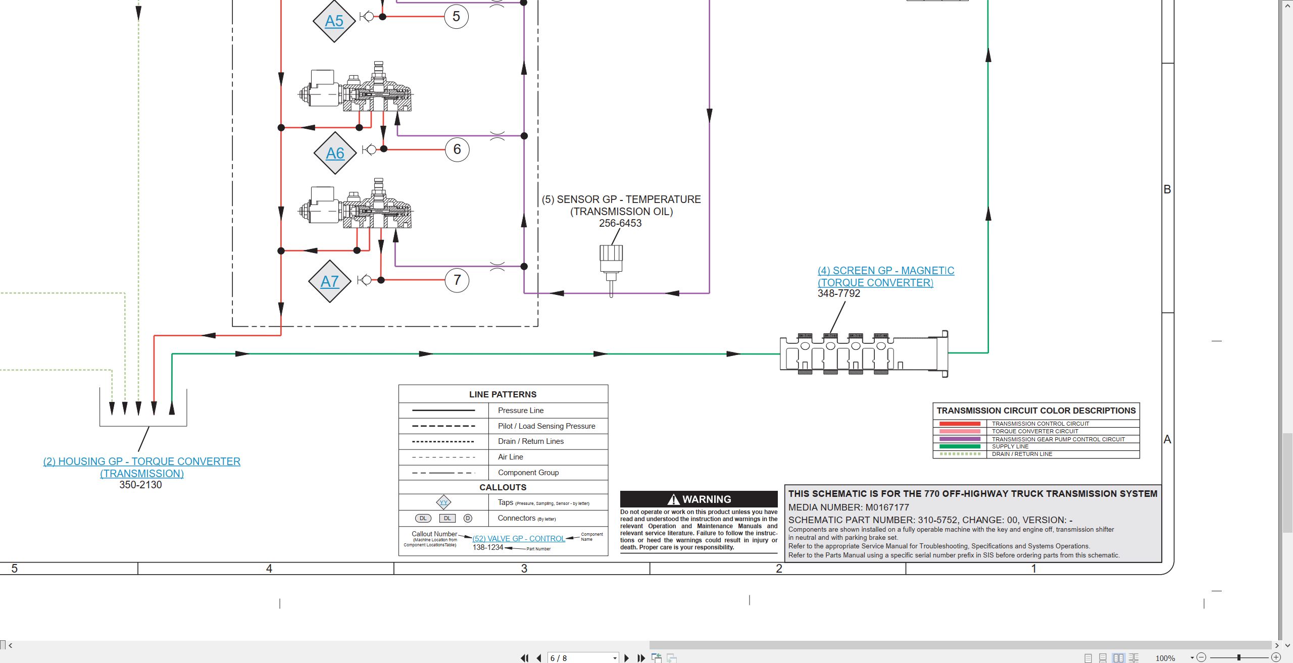 CAT Off Highway Truck 770 Electrical Hydraulic Schematic (5)