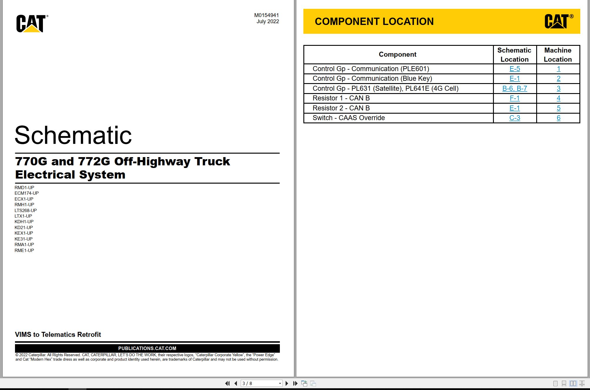 CAT Off Highway Truck 770G Electrical Hydraulic Schematic (1)