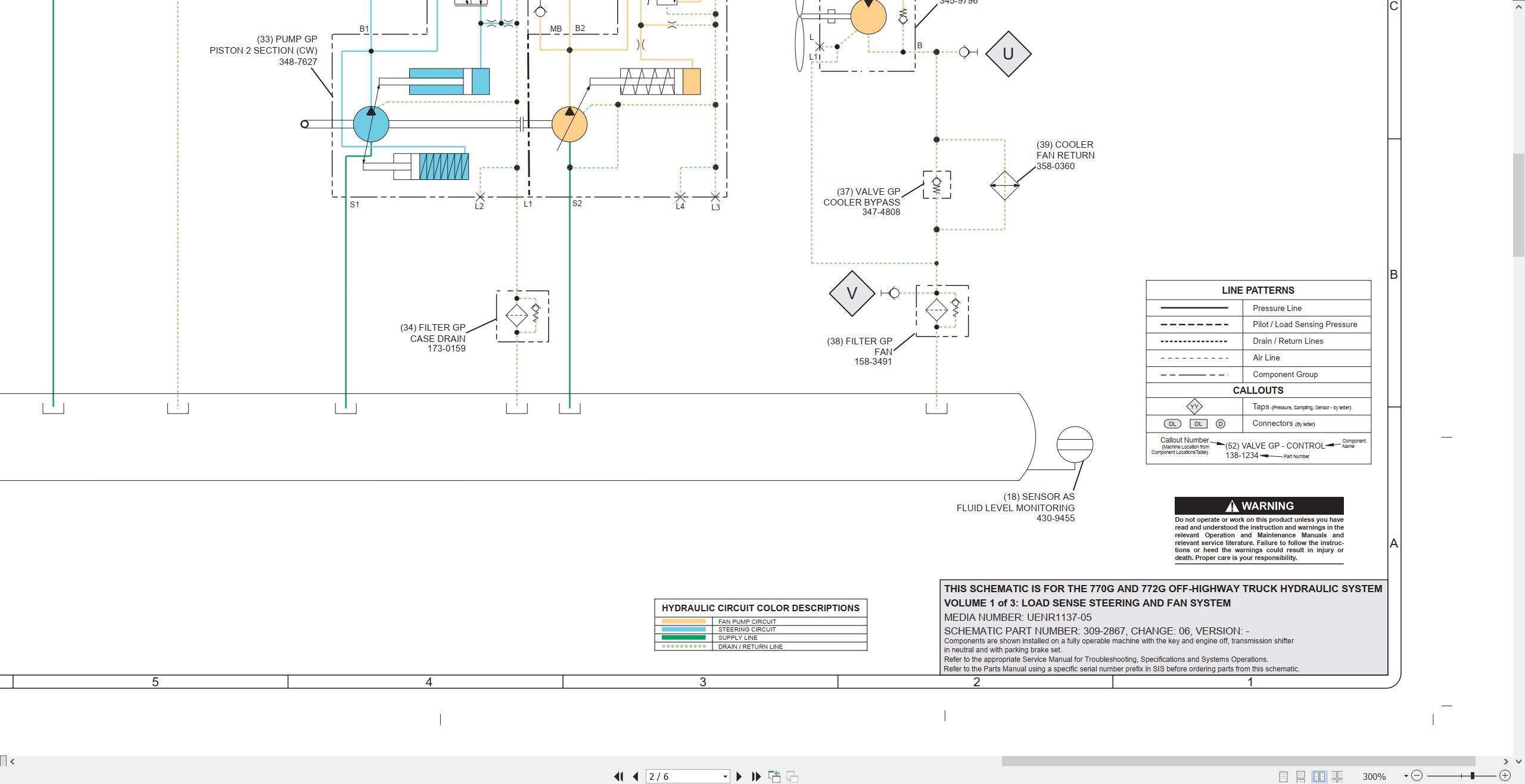 CAT Off Highway Truck 770G Electrical Hydraulic Schematic (2)
