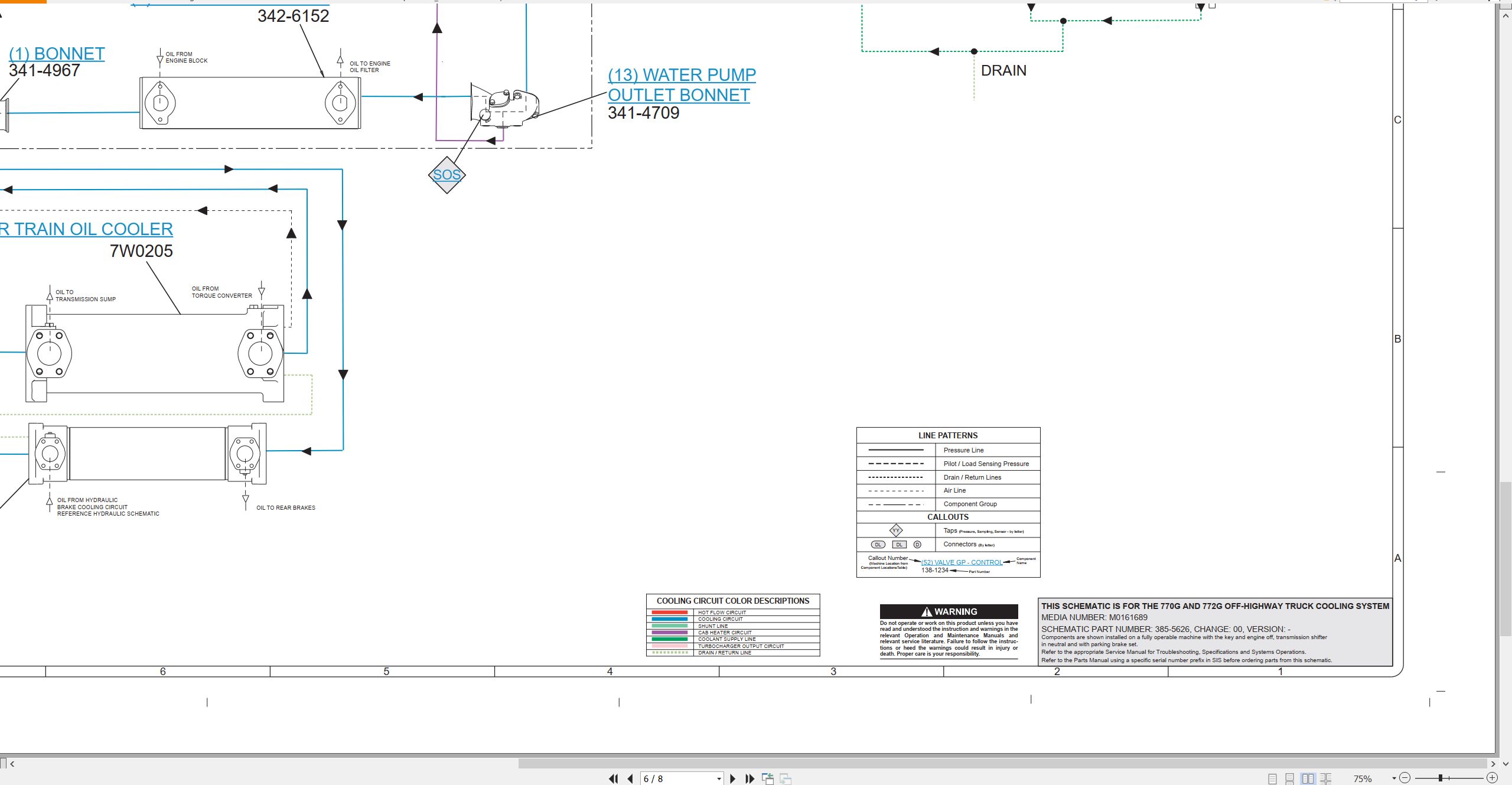 CAT Off Highway Truck 770G Electrical Hydraulic Schematic (3)