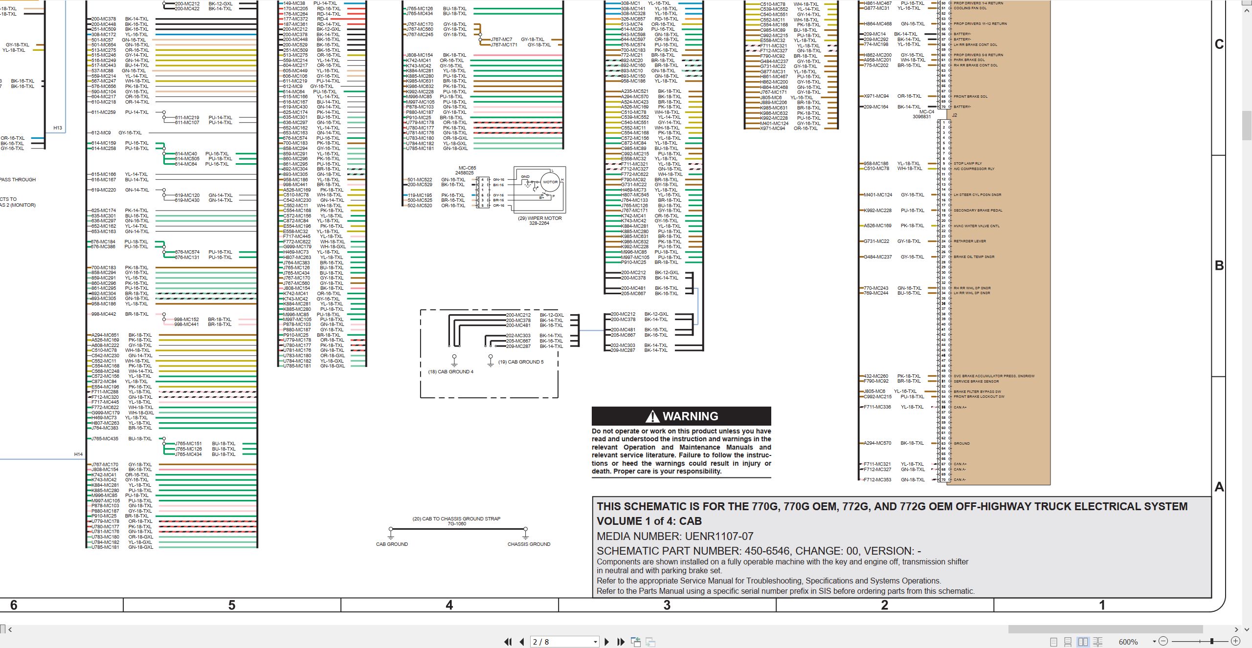 CAT Off Highway Truck 770G to 772G OEM Electrical Schematic UENR1107 07 2024 (2)